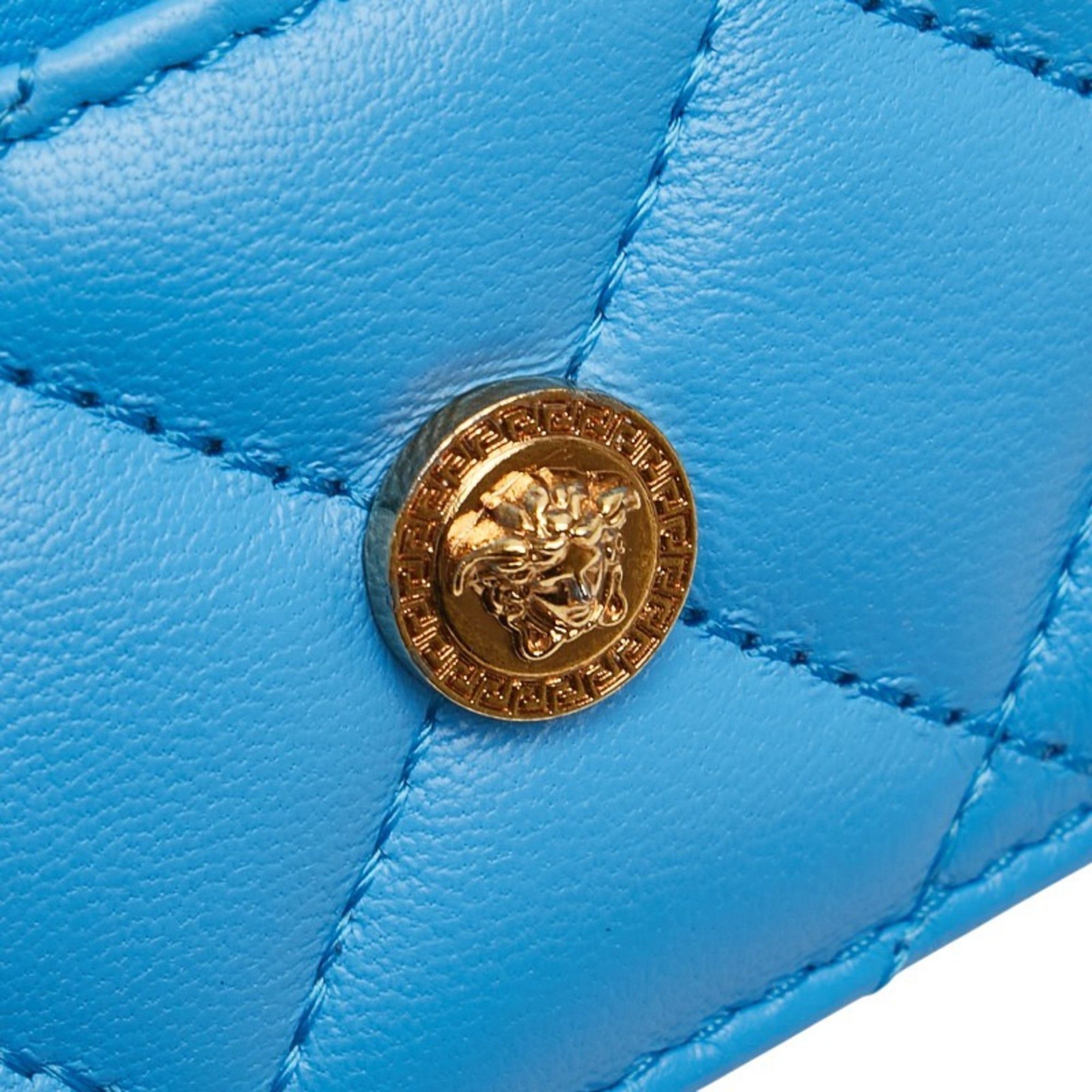 Versace Versace Medusa Business Card Case, Blue Leather, Women's Size ONE SIZE - 6 Thumbnail