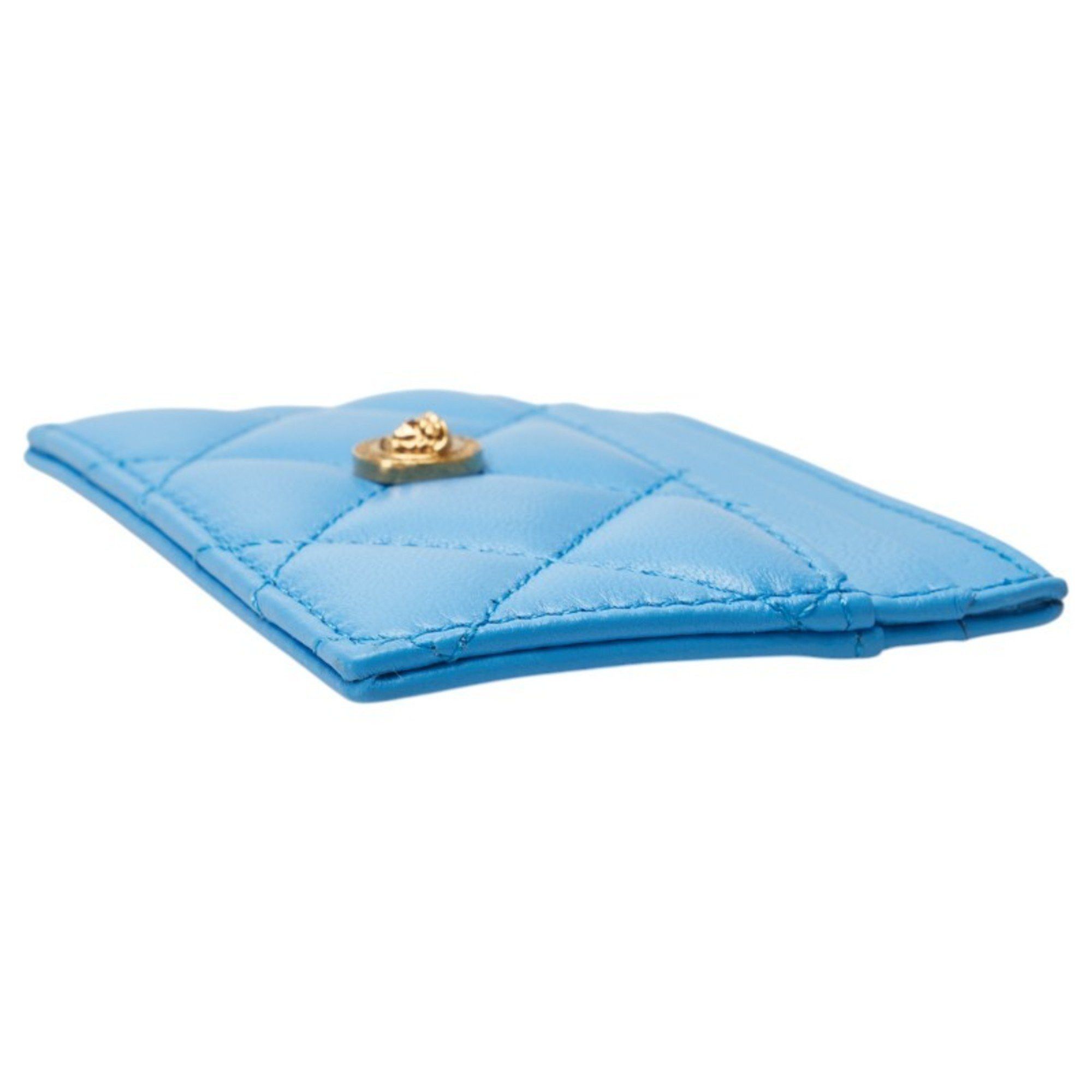 Versace Versace Medusa Business Card Case, Blue Leather, Women's Size ONE SIZE - 4 Thumbnail