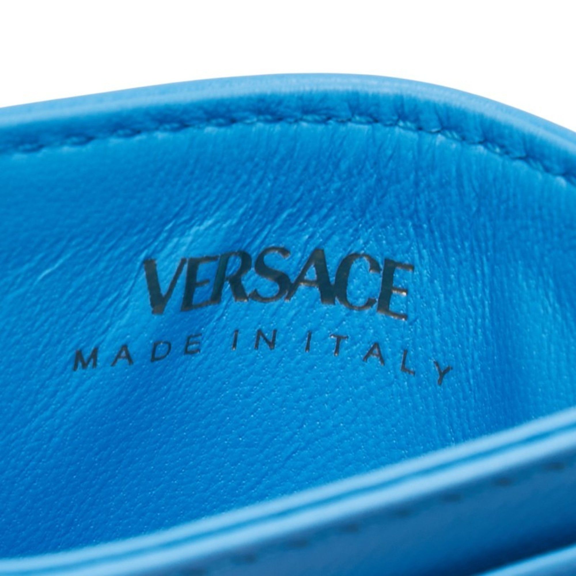 Versace Versace Medusa Business Card Case, Blue Leather, Women's Size ONE SIZE - 8 Thumbnail