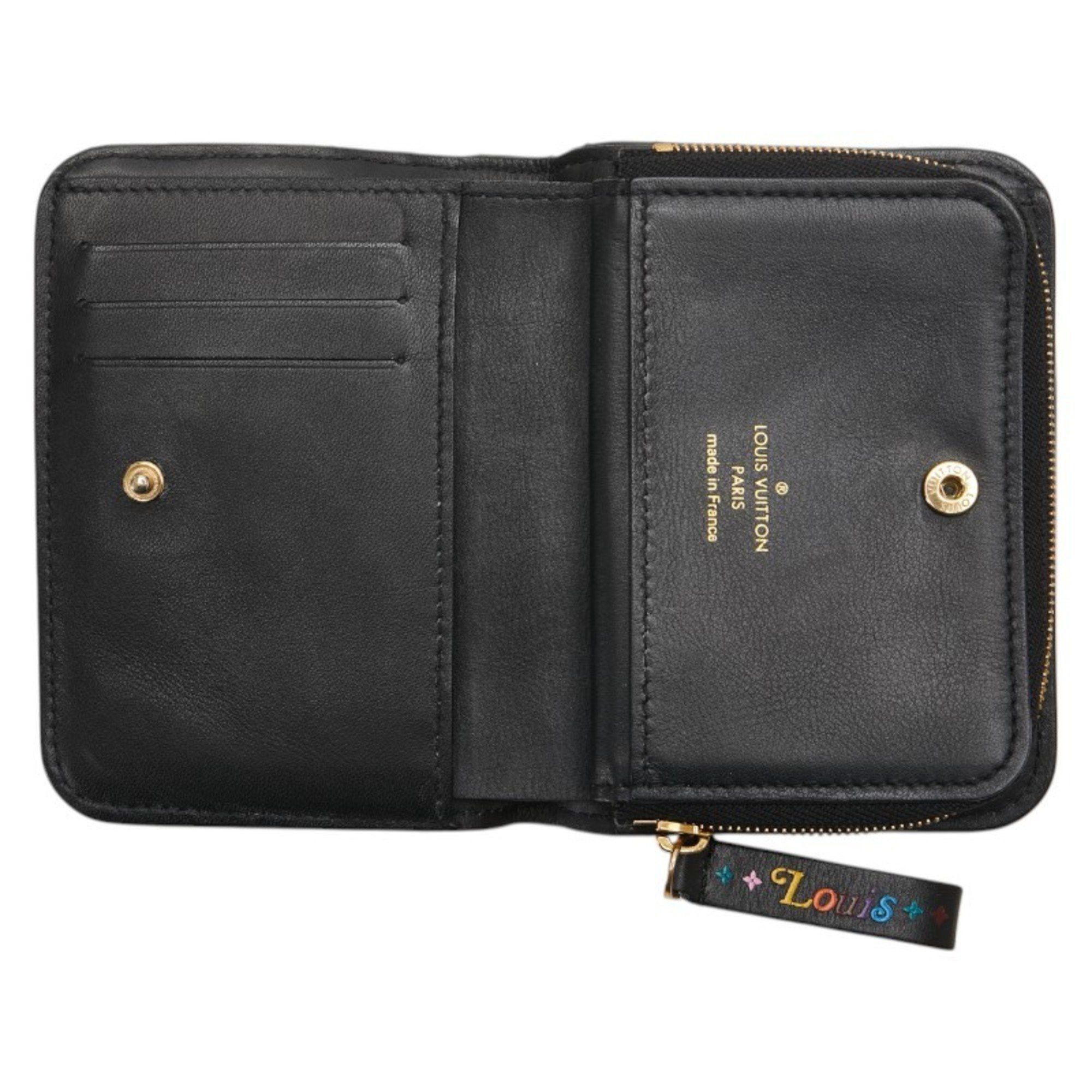 Louis Vuitton Louis Vuitton New Wave Gypt Compact Wallet Bifold M63789 Black Leather Women's LOUIS VUITTON Size ONE SIZE - 6 Thumbnail