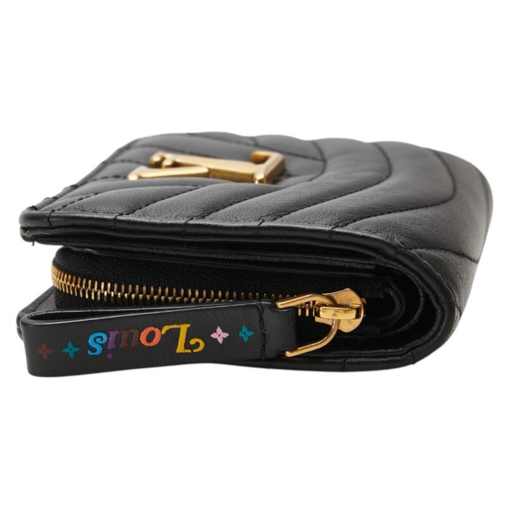 Louis Vuitton Louis Vuitton New Wave Gypt Compact Wallet Bifold M63789 Black Leather Women's LOUIS VUITTON Size ONE SIZE - 5 Thumbnail