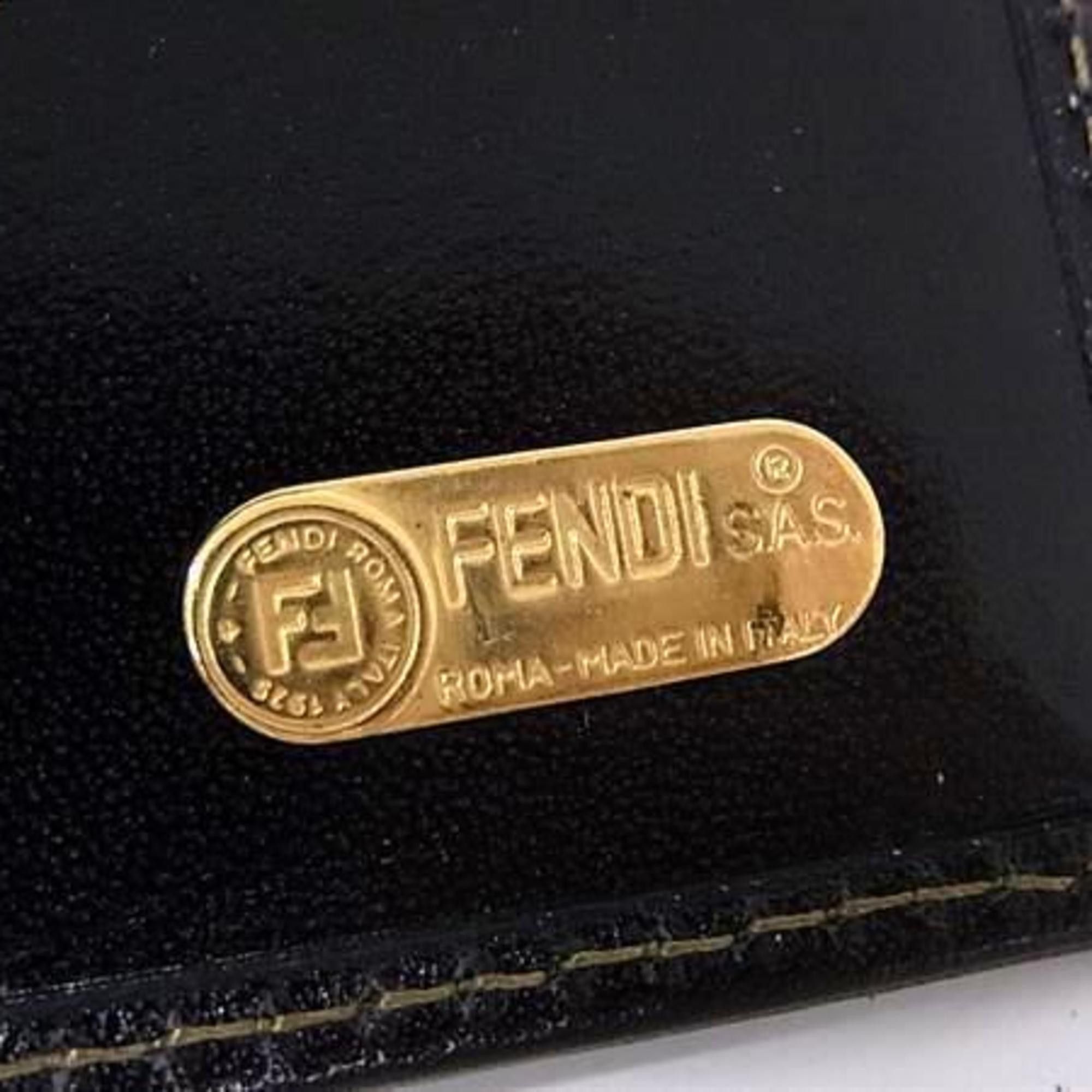 Fendi FENDI Zucca W Bifold Wallet 2804 01339 Brown and Black Canvas Leather Men's Women's SAS Size ONE SIZE - 2 Thumbnail