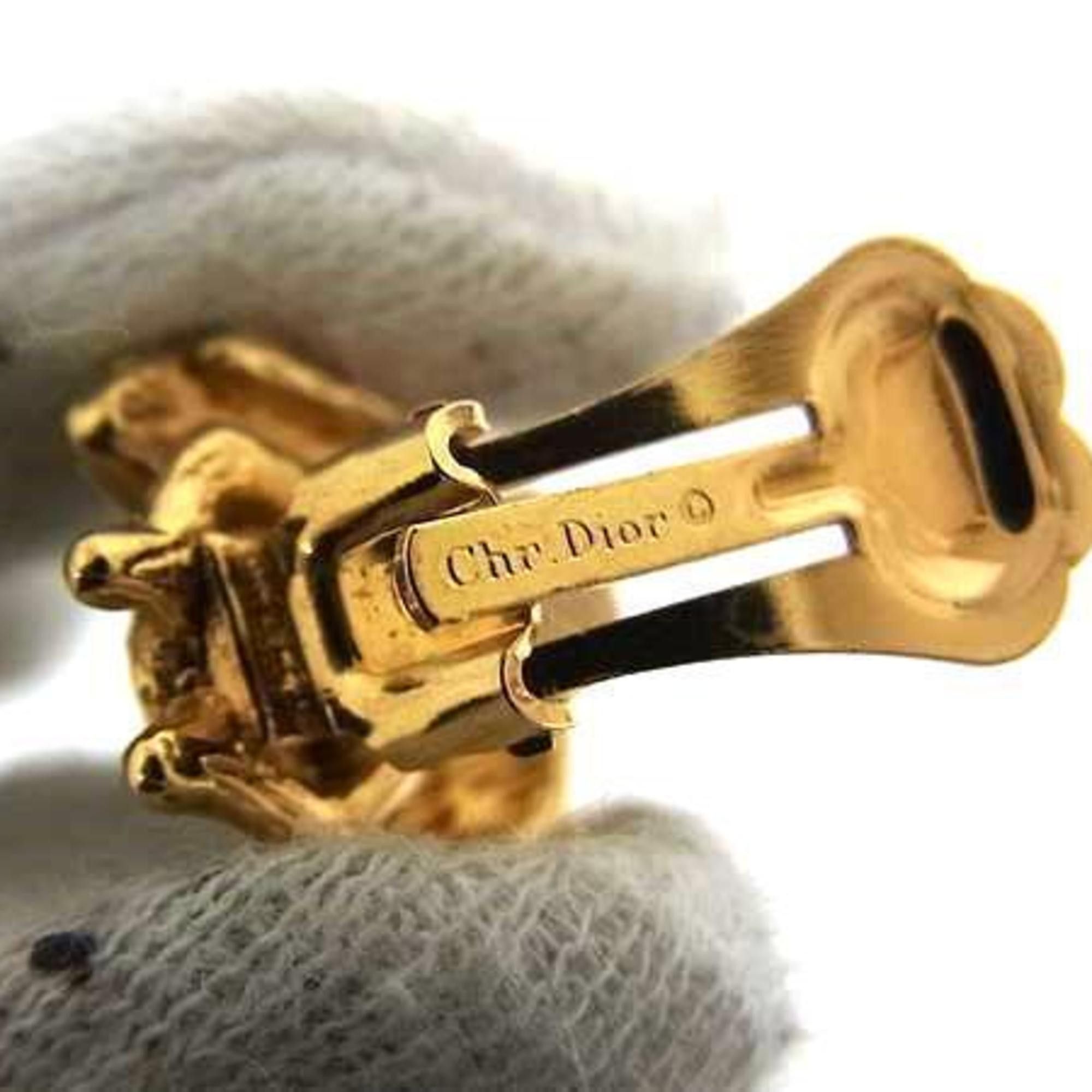 Dior Christian Dior Bee Clip-on Earrings in Gold Metal with Rhinestones for Women Size ONE SIZE - 2 Thumbnail