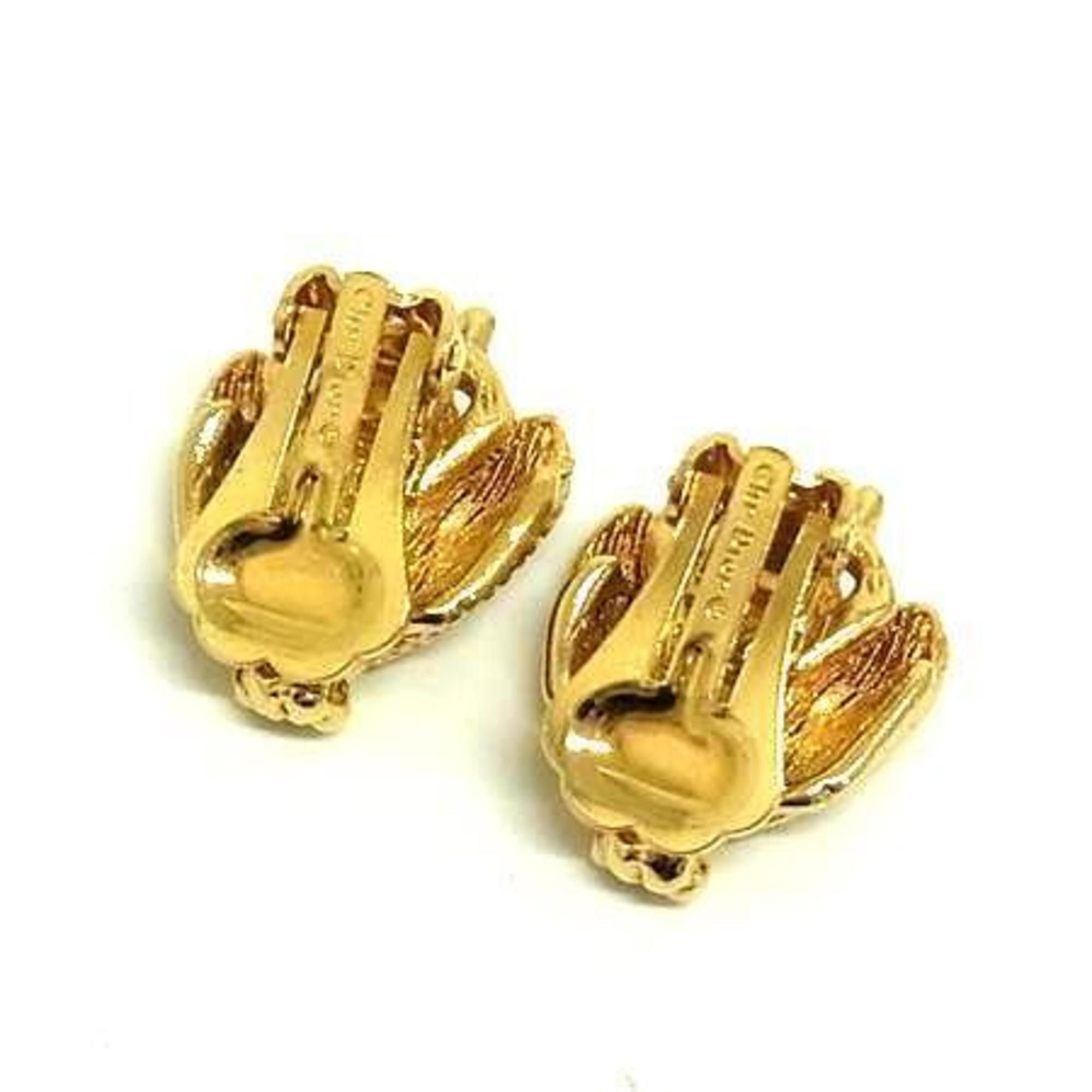 Dior Christian Dior Bee Clip-on Earrings in Gold Metal with Rhinestones for Women Size ONE SIZE - 3 Thumbnail