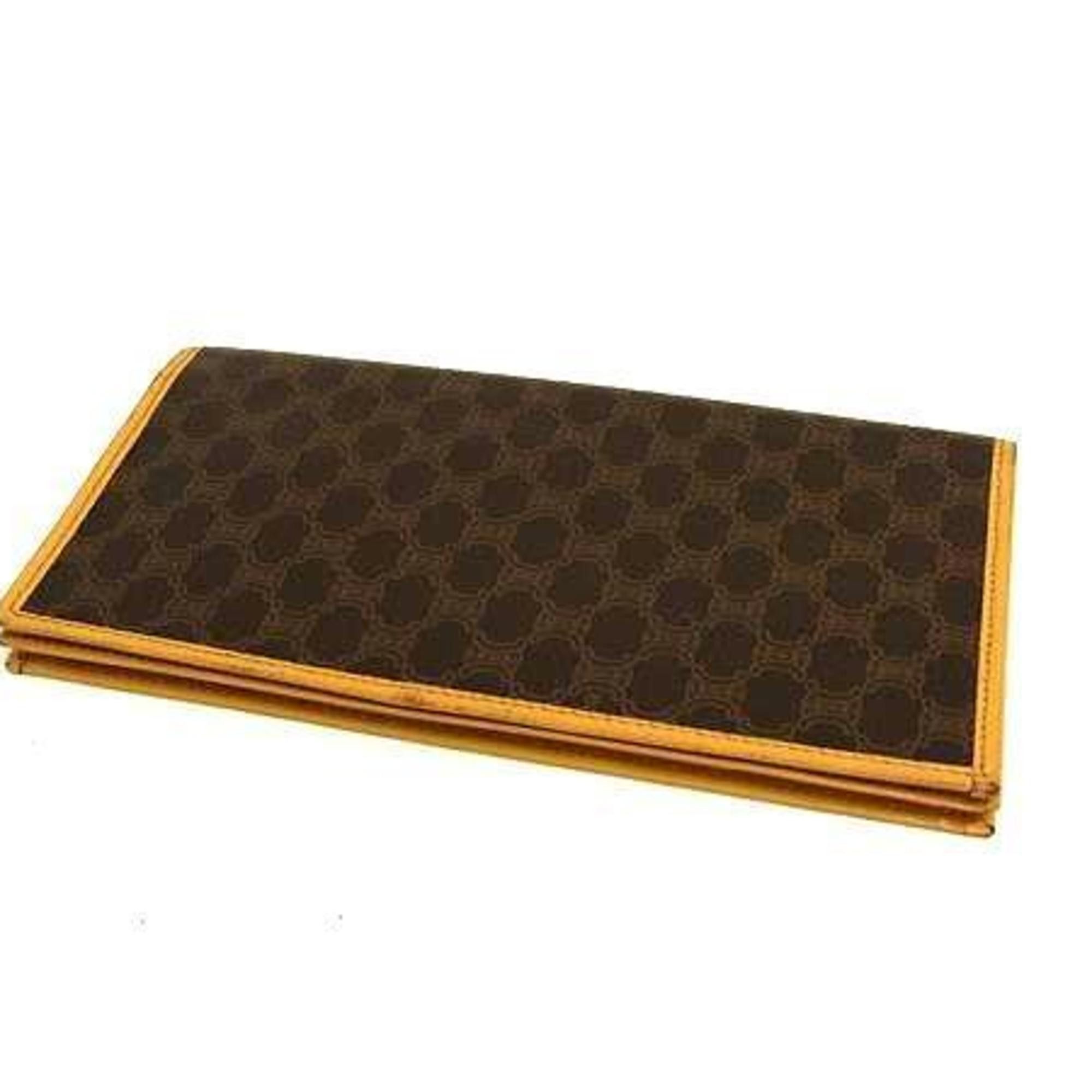 Celine CELINE Macadam Bifold Wallet, Brown Leather, Women's Size ONE SIZE - 3 Thumbnail