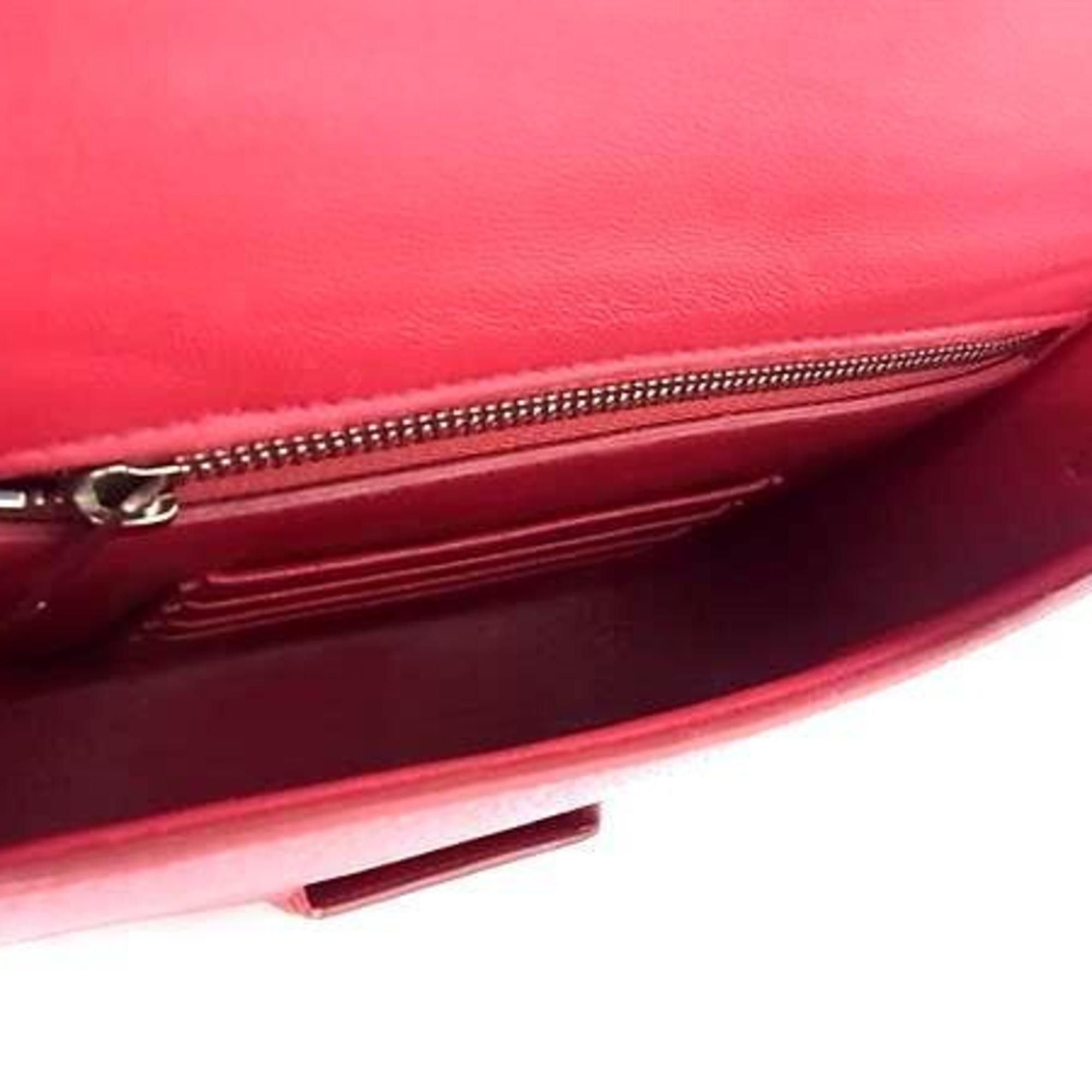 Celine CELINE Trotter Small Shoulder Bag in Pink Red Leather and Fuchsia Size ONE SIZE - 6 Thumbnail