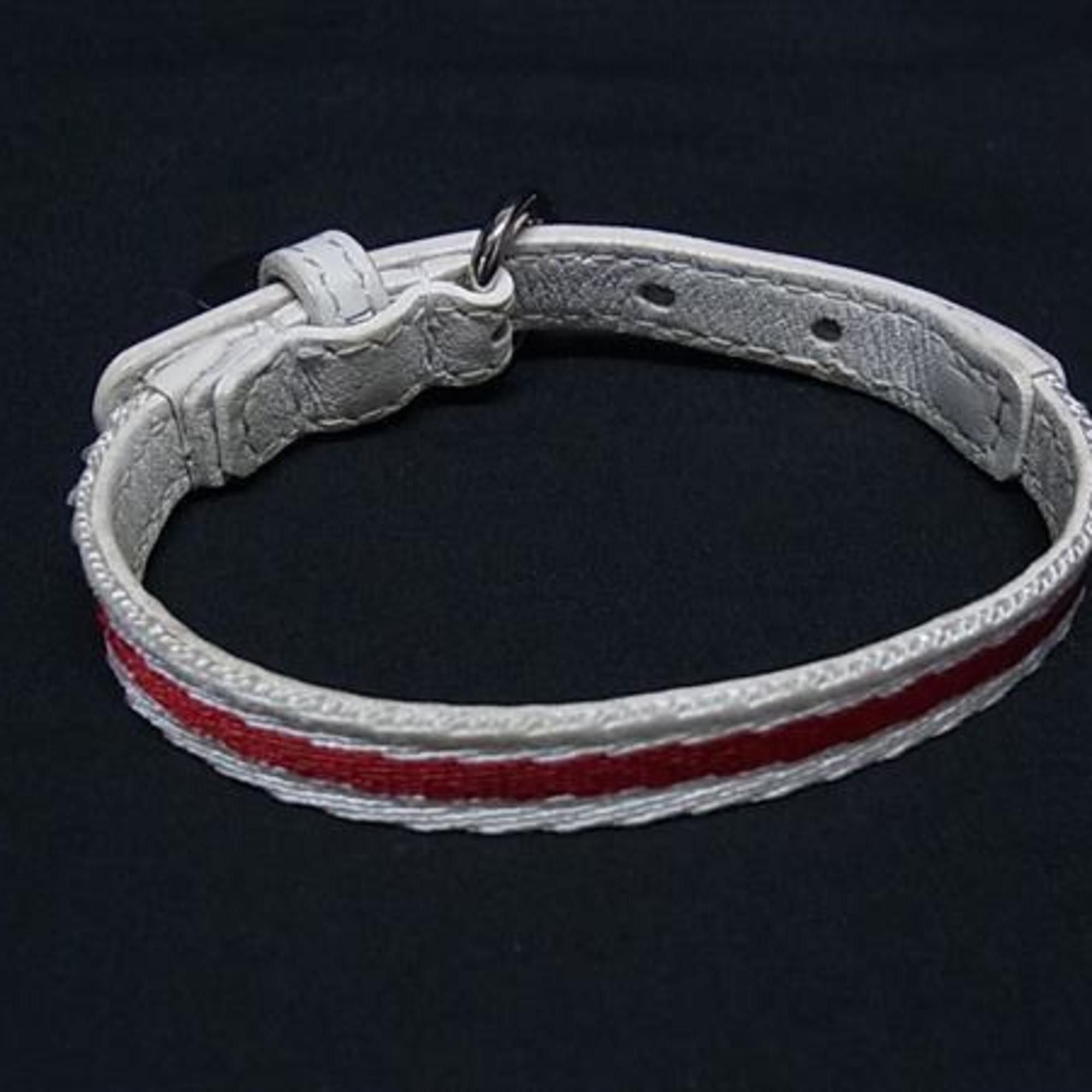 Gucci GUCCI Charity Bracelet "LOVES YOU" 282572 in White and Red Leather Canvas for Men Women Size ONE SIZE - 3 Thumbnail