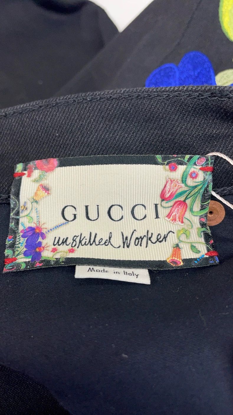 Gucci Gucci Black Embroidered Denim Jeans - dmc Size US 28 / EU 44 - 3 Thumbnail
