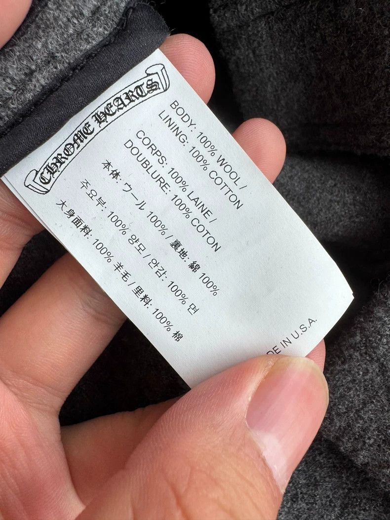 Chrome Hearts Chrome Hearts Gray Wool Coat - dmc Size US M / EU 48-50 / 2 - 5 Thumbnail