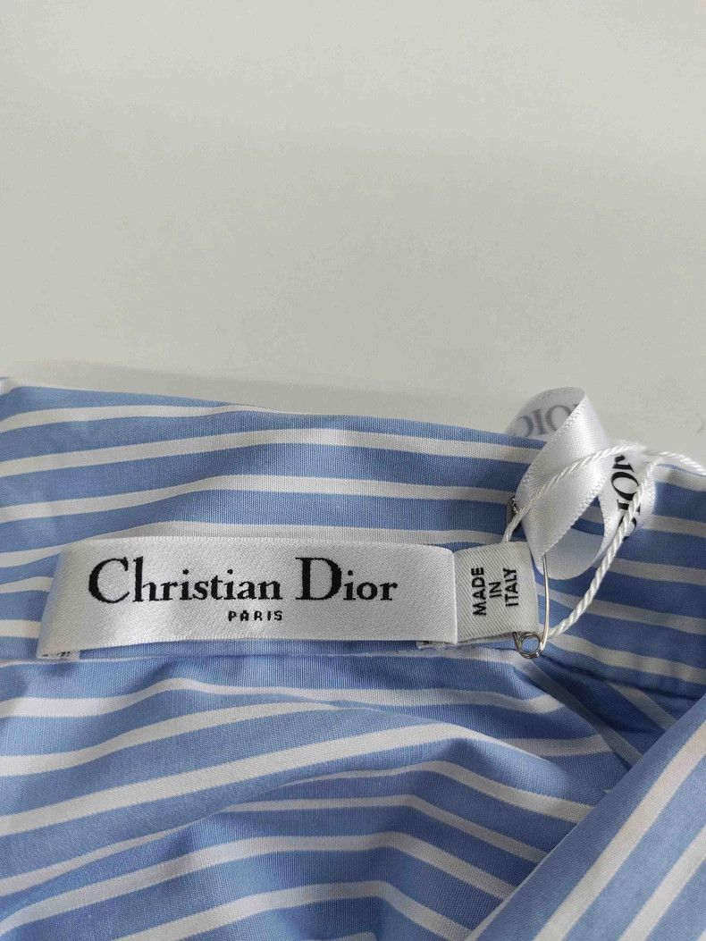 Dior Dior Blue White Stripe Shirt Dress - dmc Size M / US 6-8 / IT 42-44 - 3 Thumbnail