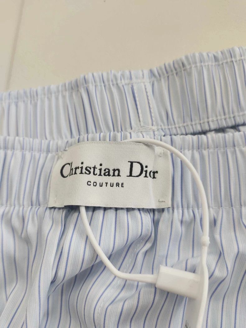 Dior Dior Blue White Striped Shorts - dmc Size US 31 - 3 Thumbnail