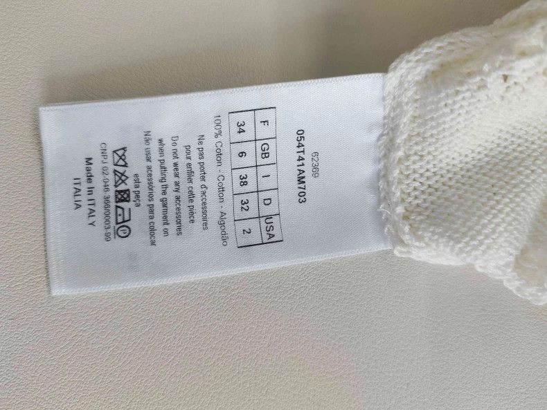 Dior Dior White Knit Hollow Out Top - dmc Size M / US 6-8 / IT 42-44 - 4 Thumbnail