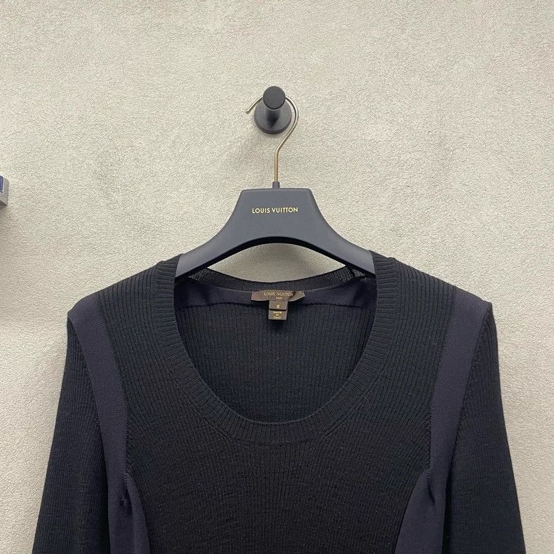 Louis Vuitton Louis Vuitton Black Knit Top - dmc Size M / US 6-8 / IT 42-44 - 4 Thumbnail