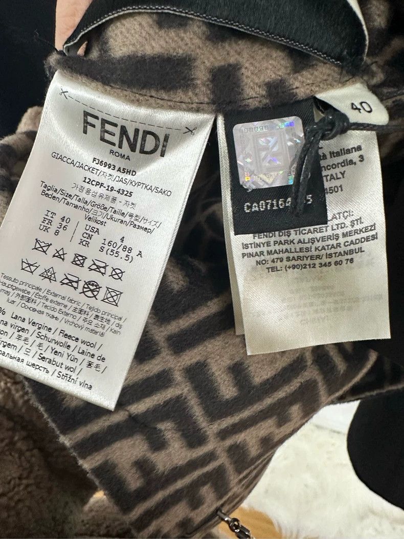 Fendi FENDI Black Printed Zip-Up Jacket - dmc Size US S / EU 44-46 / 1 - 4 Thumbnail
