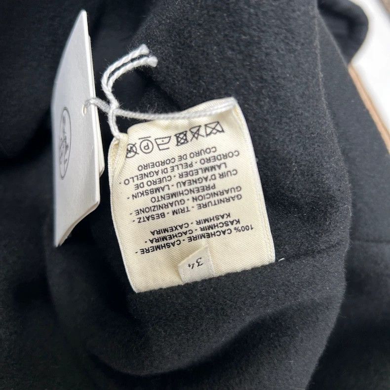 Hermes Hermes Black Cashmere Lapel Coat Size 34 - dmc Size XS / US 0-2 / IT 36-38 - 5 Thumbnail