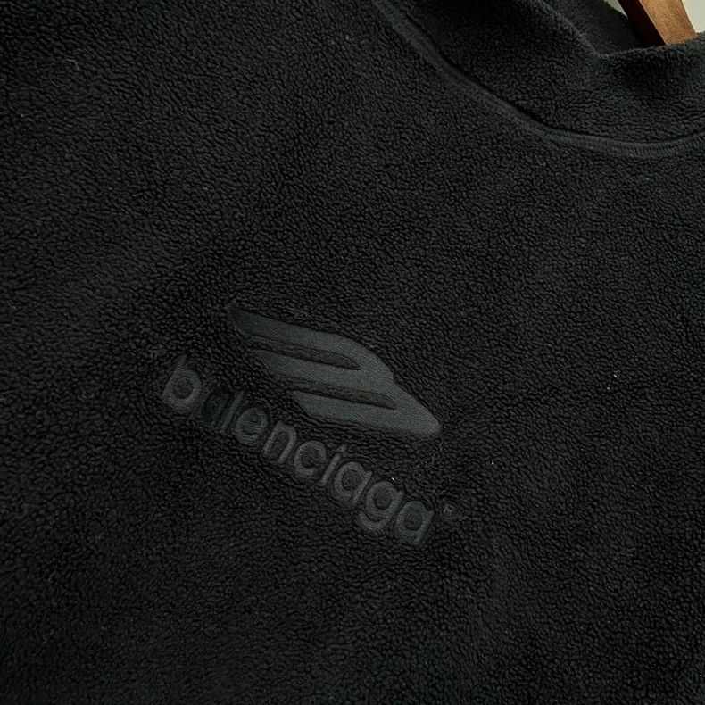 Balenciaga Balenciaga Black Embroidered Logo Sweatshirt - dmc Size US M / EU 48-50 / 2 - 2 Thumbnail