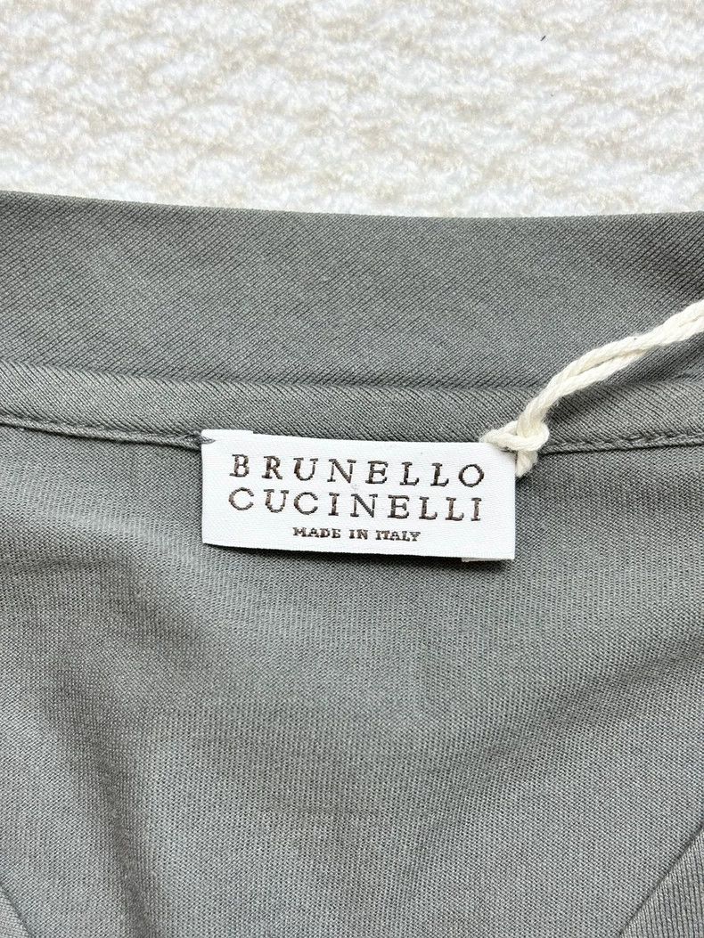 Brunello Cucinelli Brunello Cucinelli Gray V-Neck Tank - dmc Size M / US 6-8 / IT 42-44 - 3 Thumbnail