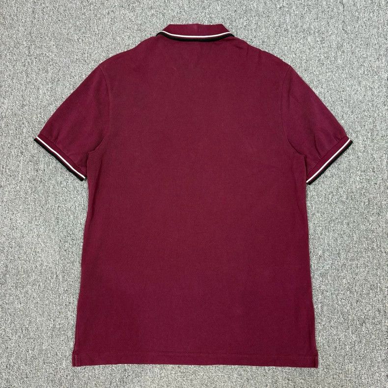 Burberry Burberry Burgundy Logo Short Sleeve Polo - dmc Size US L / EU 52-54 / 3 - 2 Thumbnail