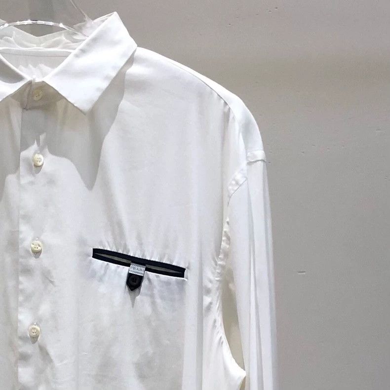 Prada White Pocket Long Sleeve Shirt - dmc