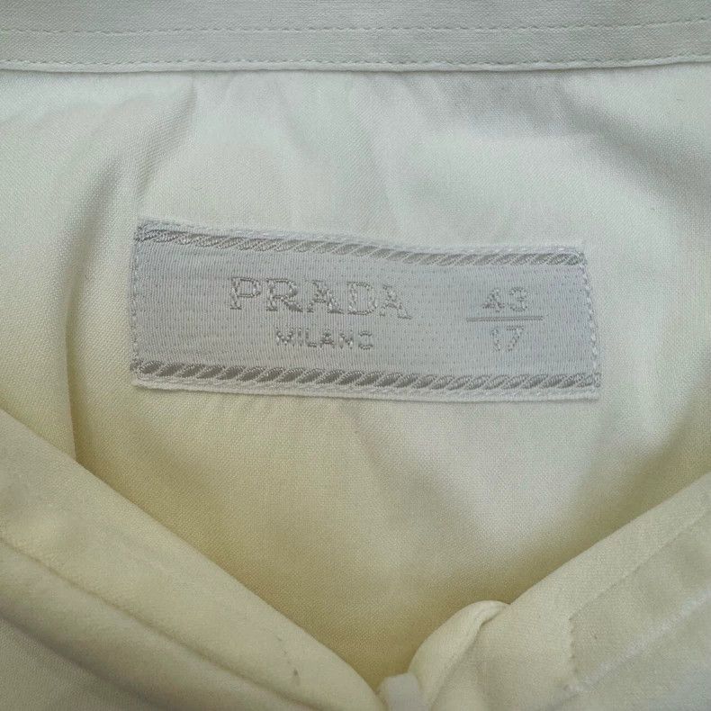 Prada White Pocket Long Sleeve Shirt - dmc