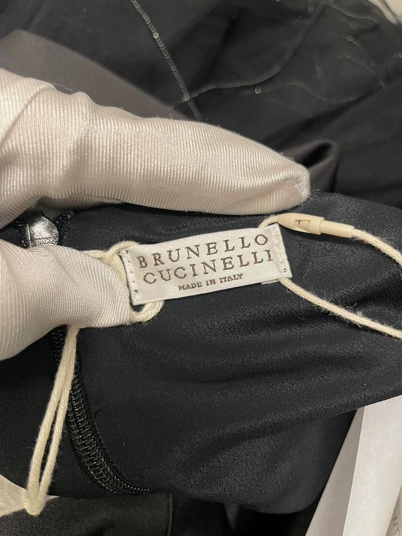 Brunello Cucinelli Brunello Cucinelli Black Beaded Dress - dmc Size XS / US 0-2 / IT 36-38 - 3 Thumbnail