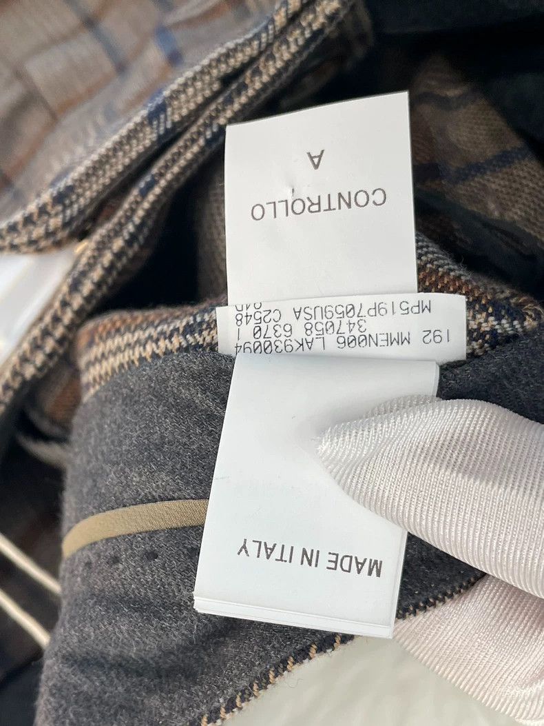 Brunello Cucinelli Brunello Cucinelli Brown Plaid Wool Trousers - dmc Size US 36 / EU 52 - 5 Thumbnail