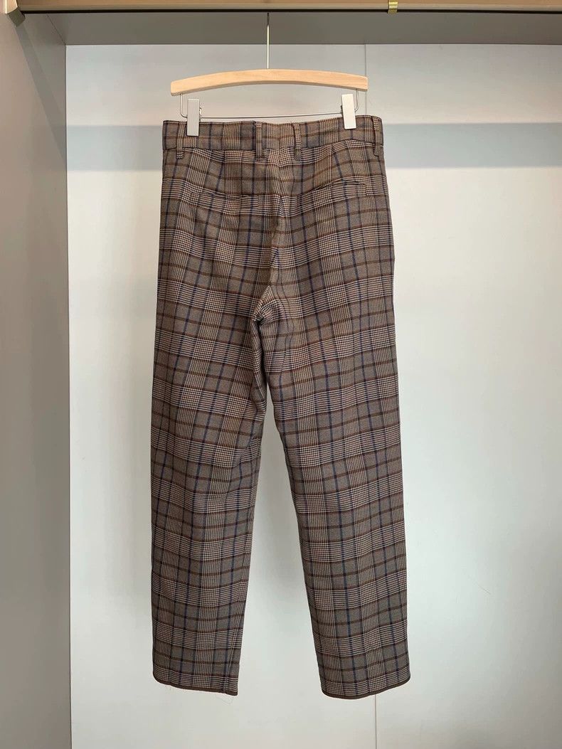 Brunello Cucinelli Brunello Cucinelli Brown Plaid Wool Trousers - dmc Size US 36 / EU 52 - 2 Thumbnail
