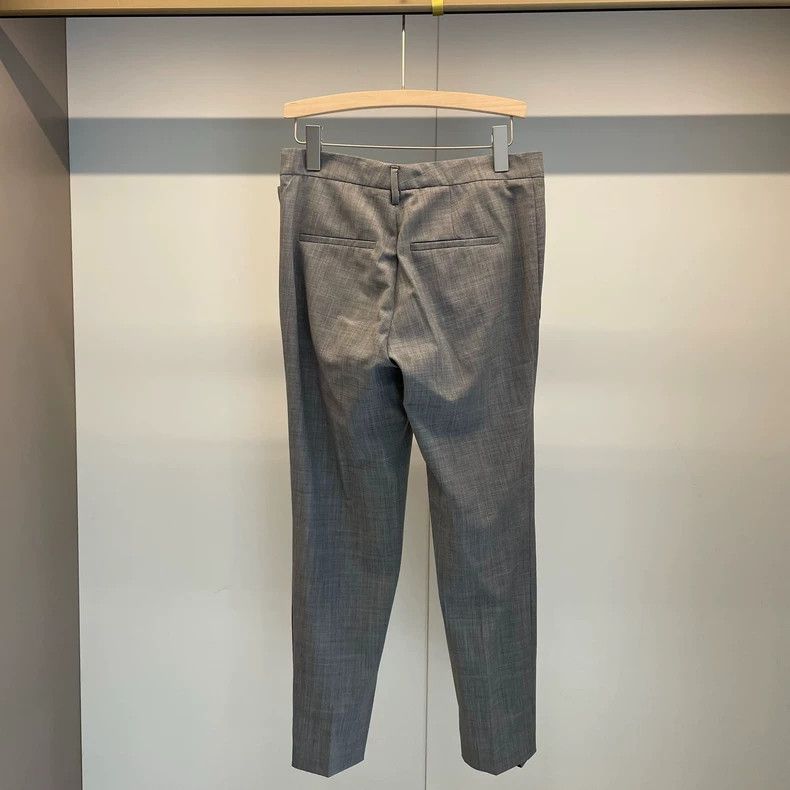 Brunello Cucinelli Brunello Cucinelli Gray Beaded Wool Pants - dmc Size US 38 / EU 54 - 2 Thumbnail