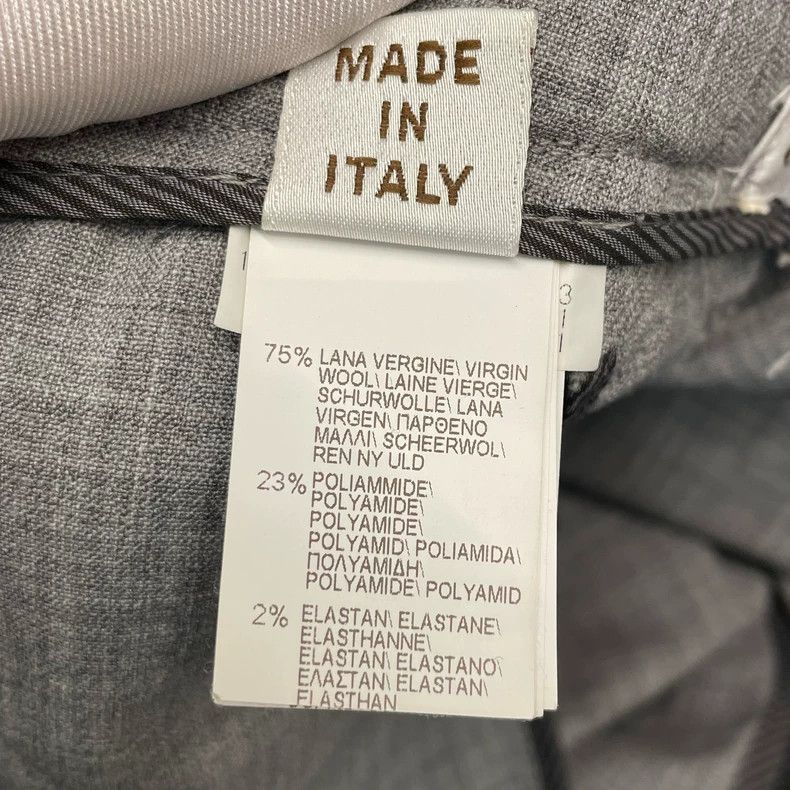 Brunello Cucinelli Brunello Cucinelli Gray Beaded Wool Pants - dmc Size US 38 / EU 54 - 6 Thumbnail