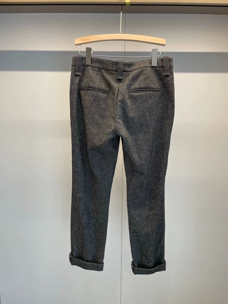 Brunello Cucinelli Brunello Cucinelli Gray Casual Wool Pants - dmc Size US 36 / EU 52 - 2 Thumbnail