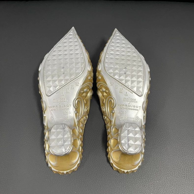 Y/Project Y/Project Melissa Gold Crystal Pointed Shoes - dmc Size US 8 / IT 38 - 6 Thumbnail