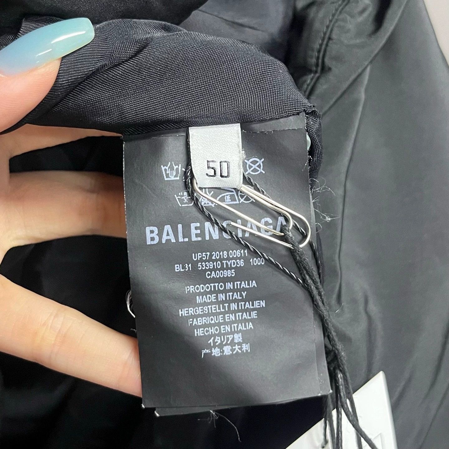 Balenciaga Balenciaga Black Zip-Up Puffer Jacket - dmc Size US XL / EU 56 / 4 - 5 Thumbnail