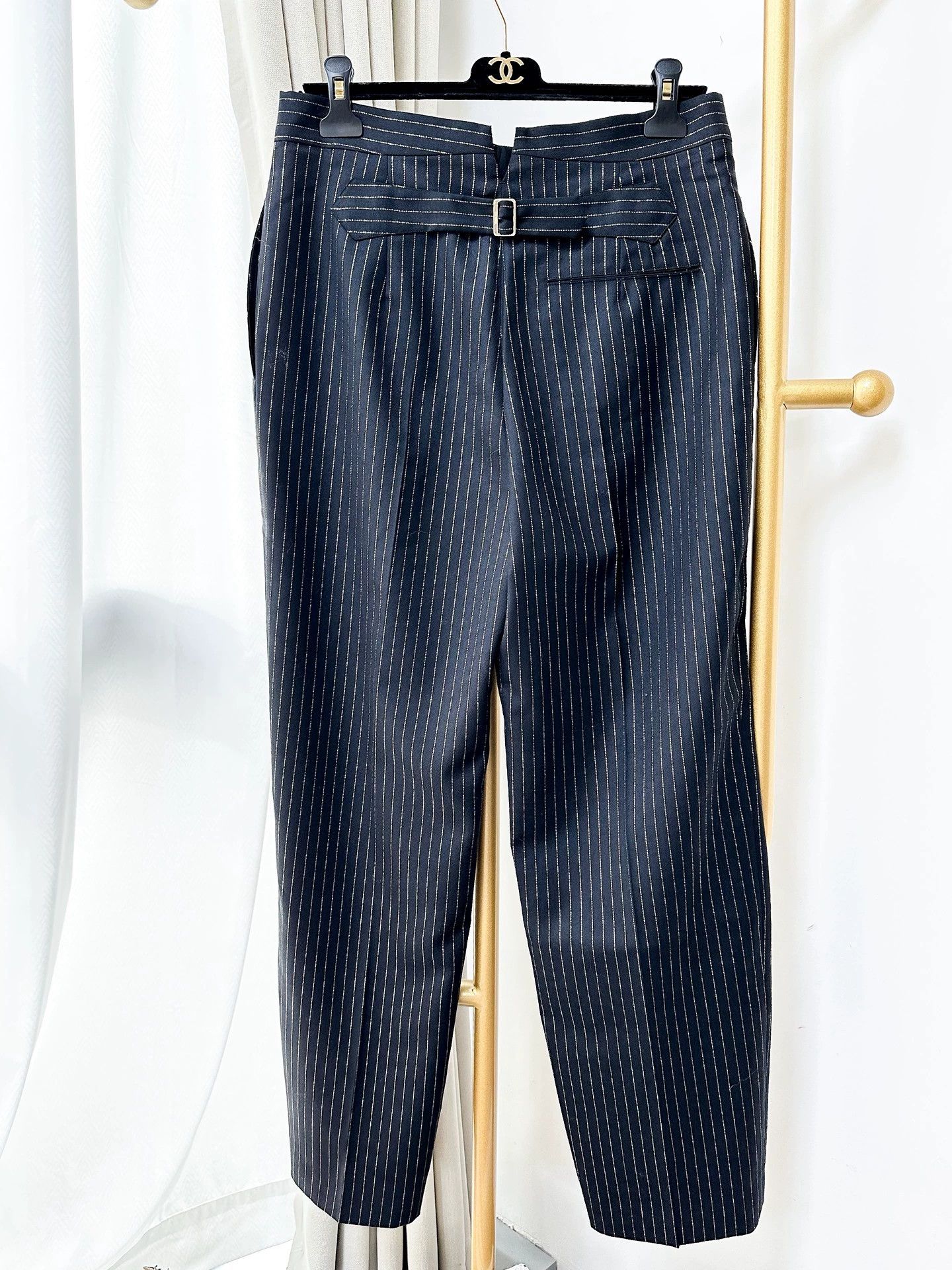 Chanel Chanel 19A Black Gold Stripe Pants - dmc Size US 31 - 4 Thumbnail