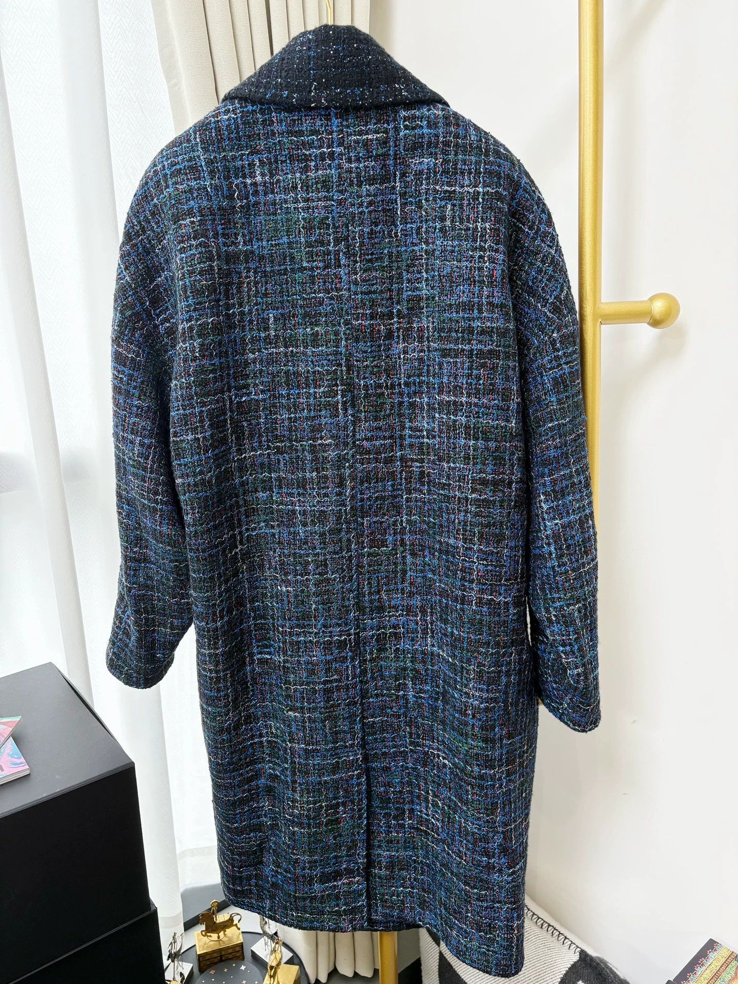 Chanel Chanel 22P Blue Tweed Long Coat - dmc Size US S / EU 44-46 / 1 - 3 Thumbnail