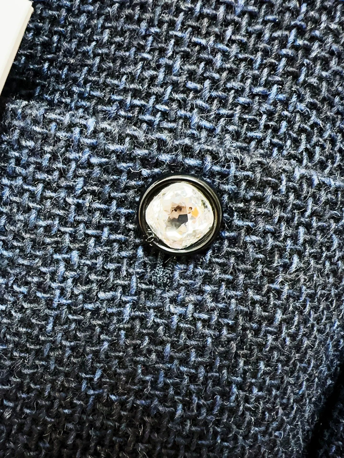 Chanel Chanel 21B Blue Knit Diamond Button Jacket - dmc Size US S / EU 44-46 / 1 - 5 Thumbnail