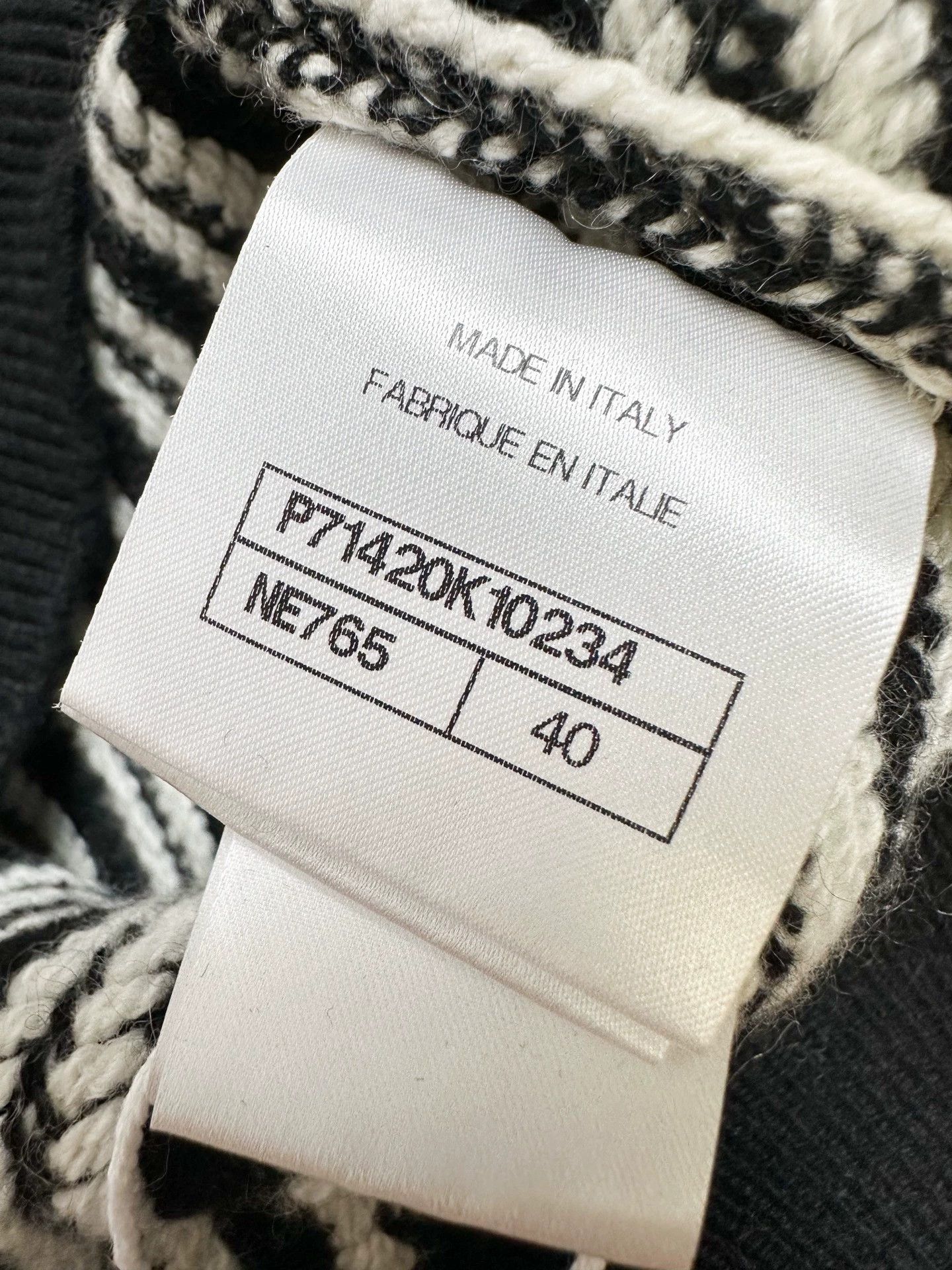 Chanel Chanel Black White Stripe Knit Top - dmc Size US M / EU 48-50 / 2 - 5 Thumbnail