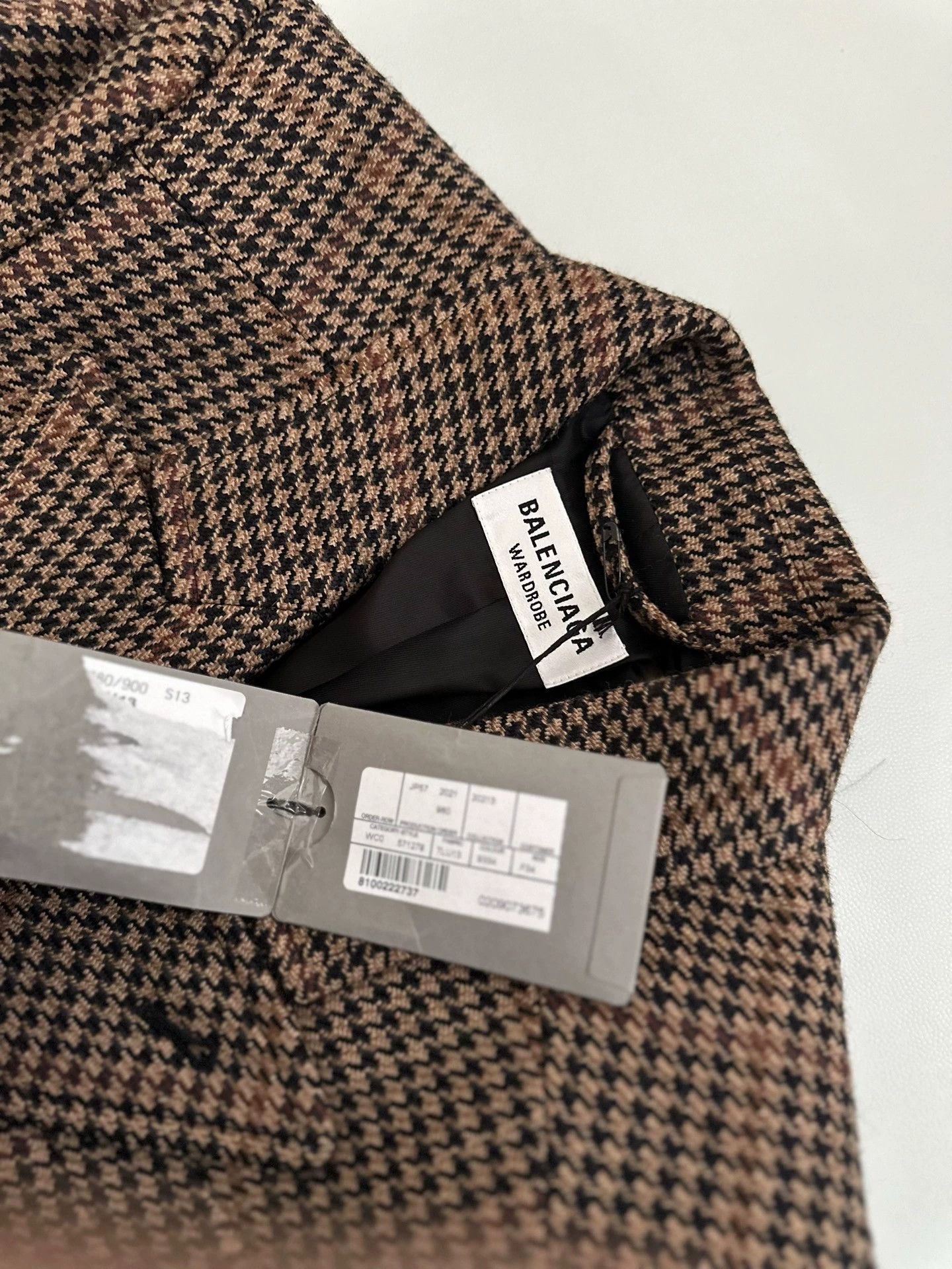 Balenciaga Balenciaga Classic Plaid Brown Coat - dmc Size US S / EU 44-46 / 1 - 4 Thumbnail