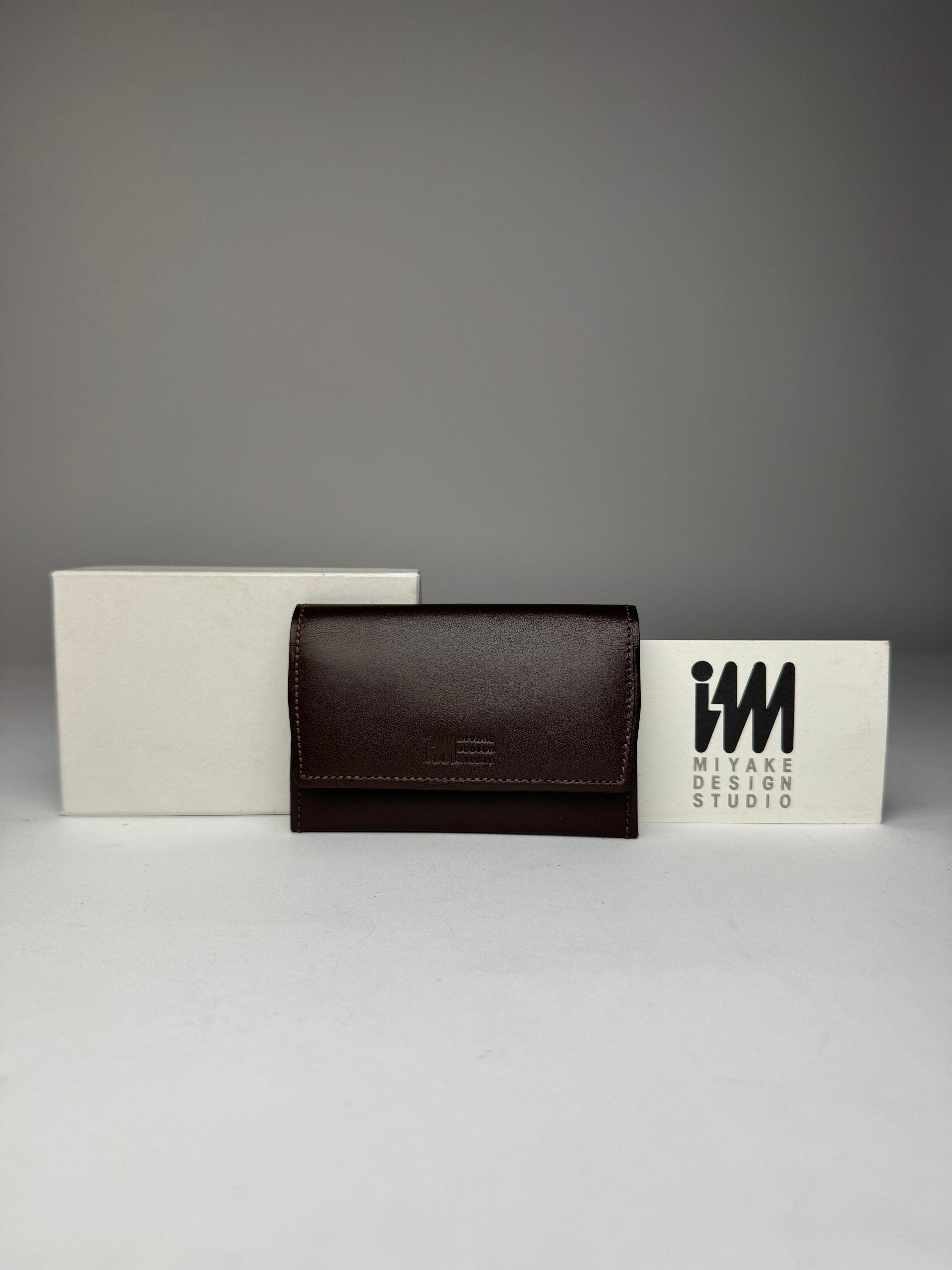 Issey Miyake Vintage Leather Card Holder Brown Size ONE SIZE - 6 Thumbnail