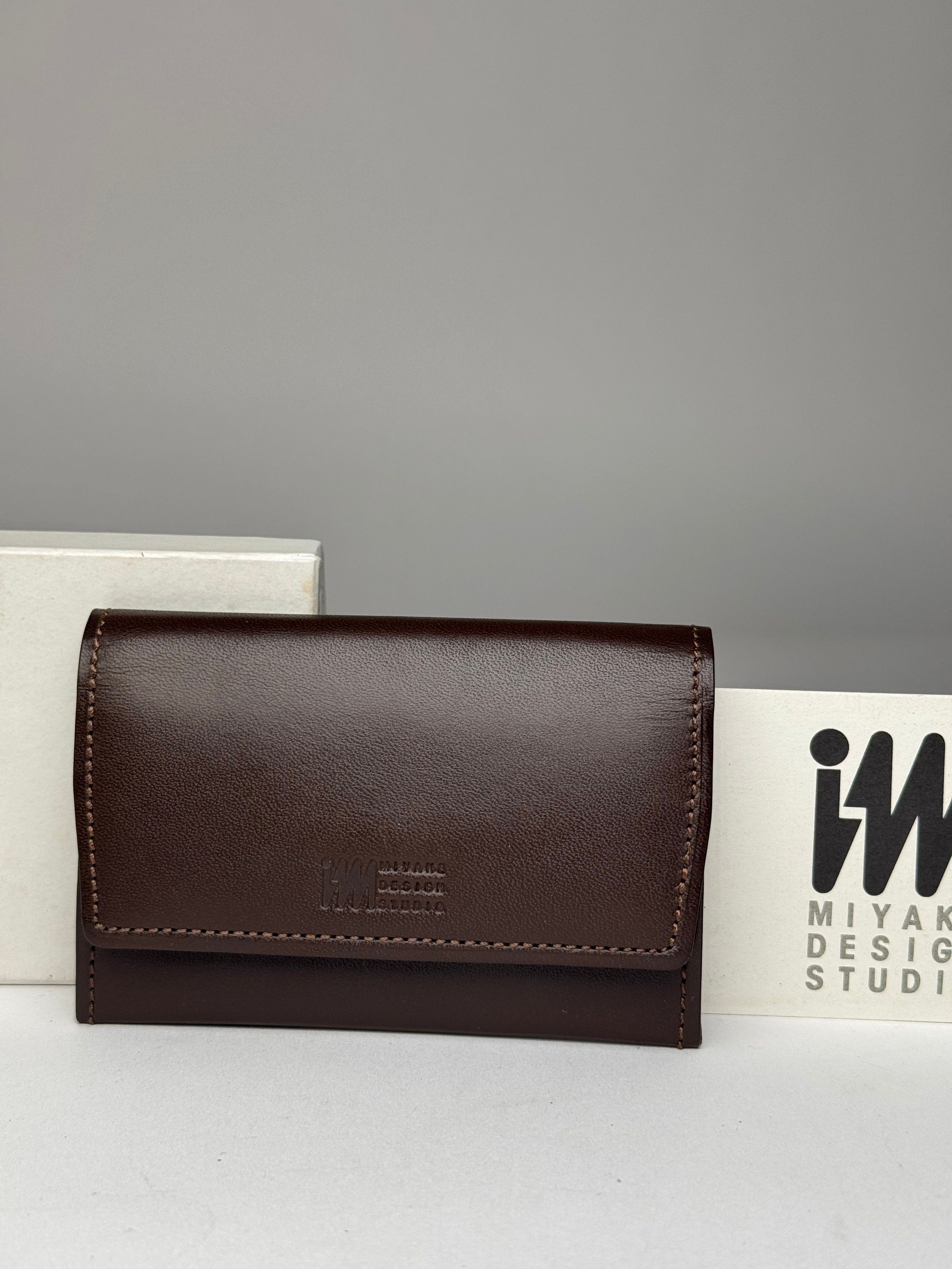 Issey Miyake Vintage Leather Card Holder Brown Size ONE SIZE - 9 Thumbnail
