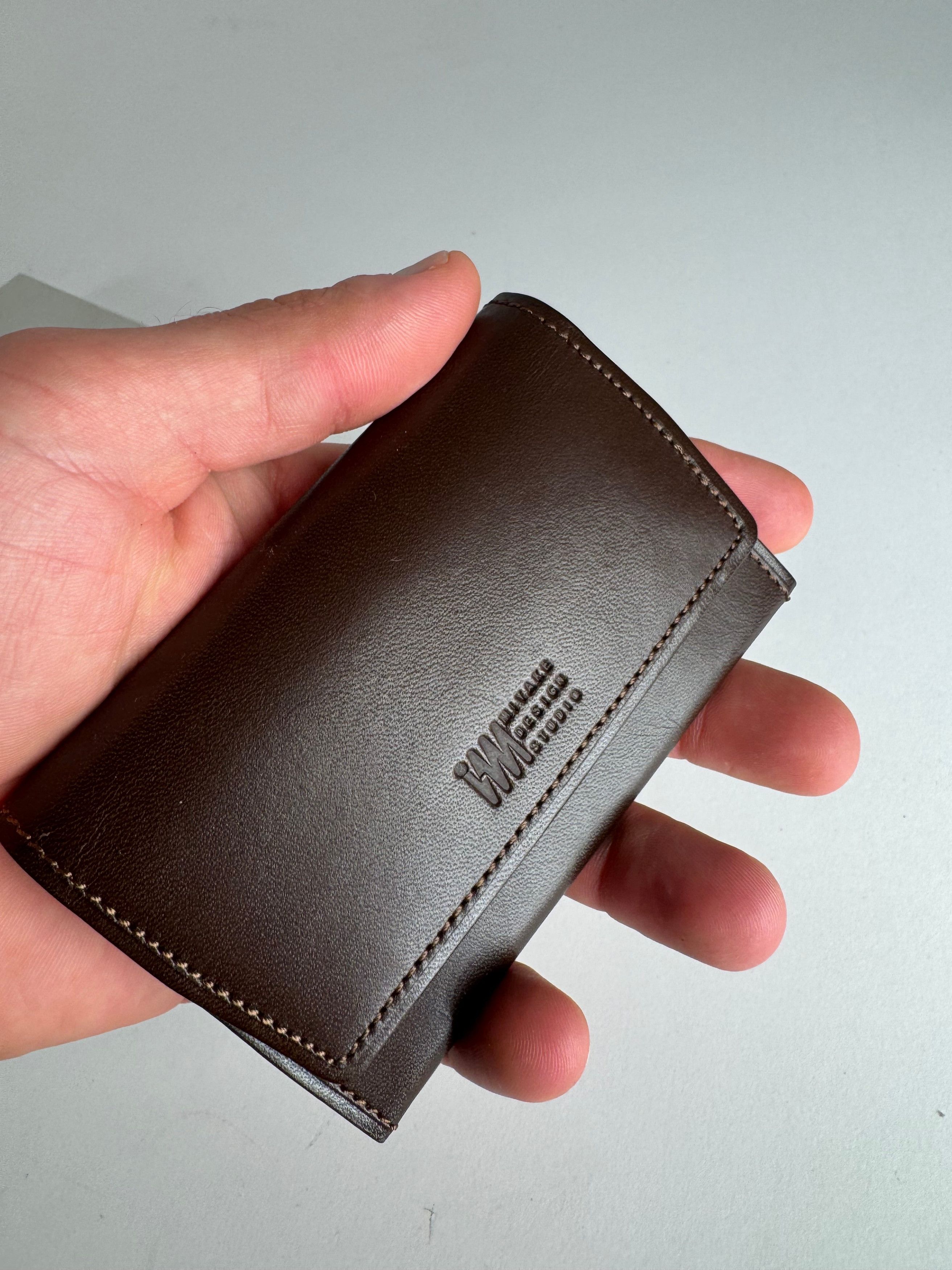 Issey Miyake Vintage Leather Card Holder Brown Size ONE SIZE - 3 Thumbnail