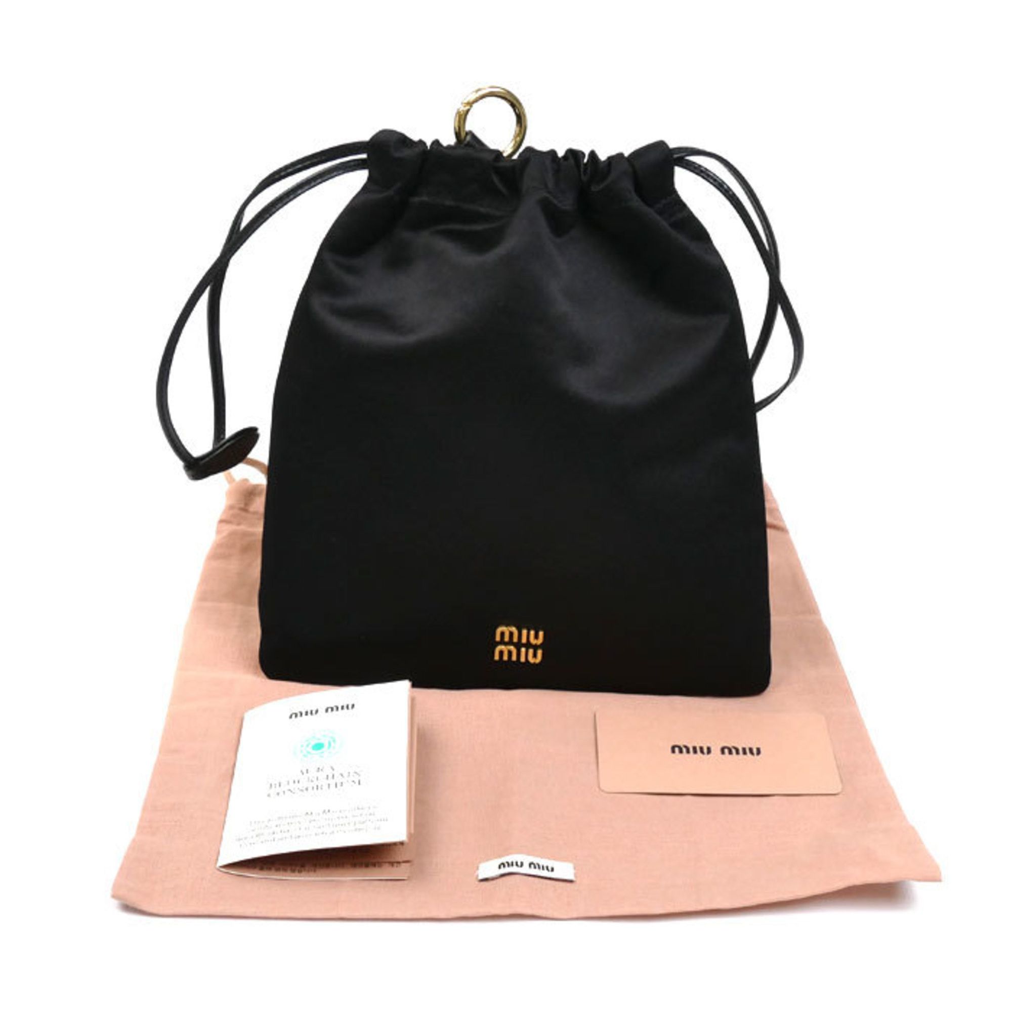 Miu Miu MIUMIU Duchess Pouch Black 5NG010 2CTB F0002 Women's Size ONE SIZE - 7 Thumbnail