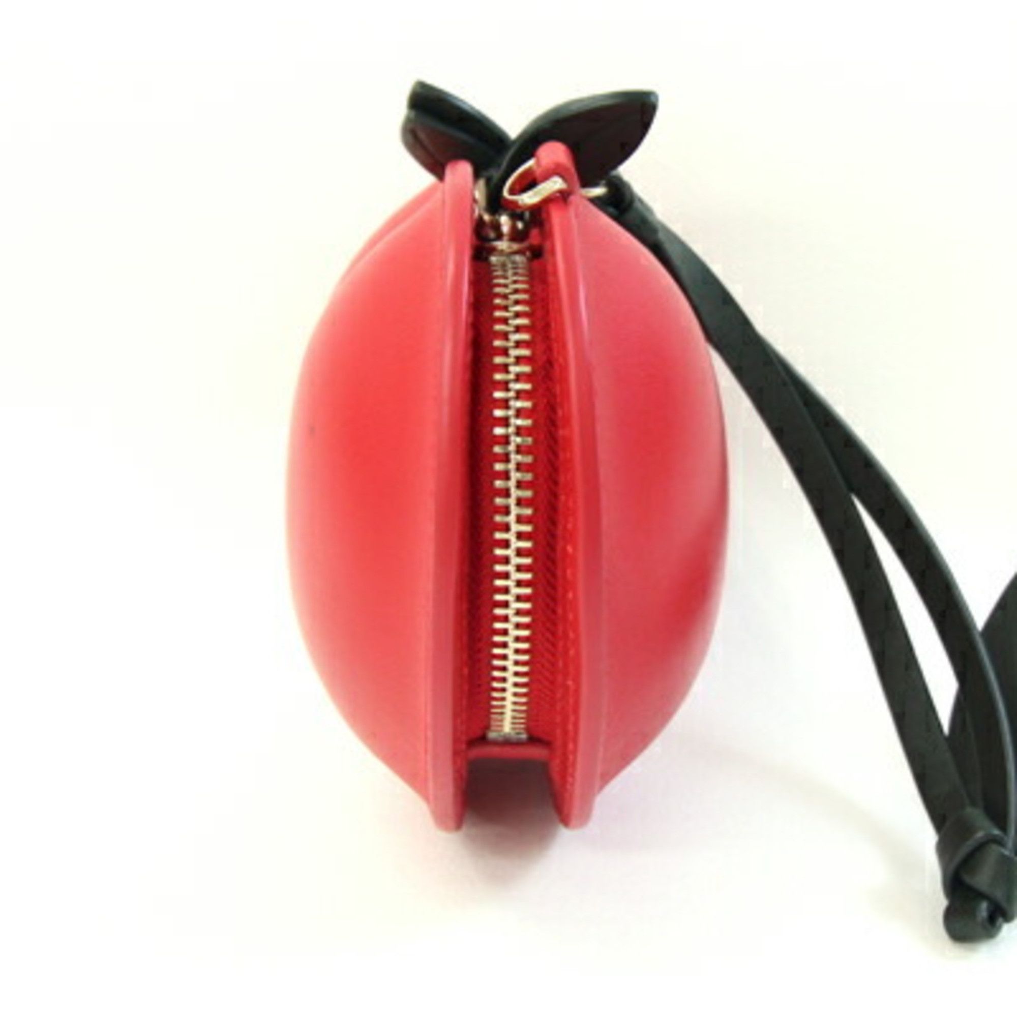 Kate Spade Kate Spade Cherry Motif Shoulder Bag PXRUB279 Red and Dark Green Leather Chain Pochette Women's Size ONE SIZE - 3 Thumbnail