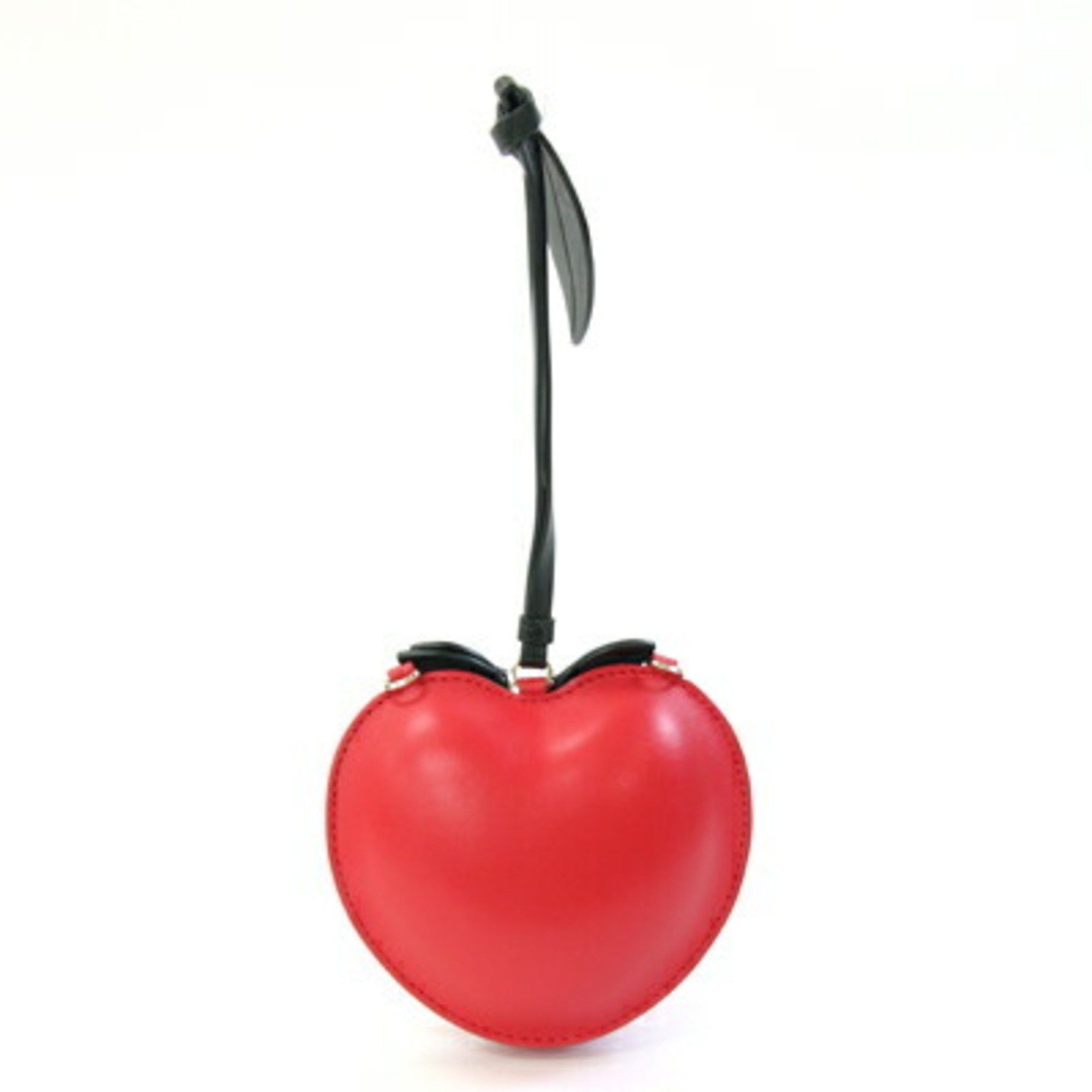 Kate Spade Kate Spade Cherry Motif Shoulder Bag PXRUB279 Red and Dark Green Leather Chain Pochette Women's Size ONE SIZE - 2 Thumbnail