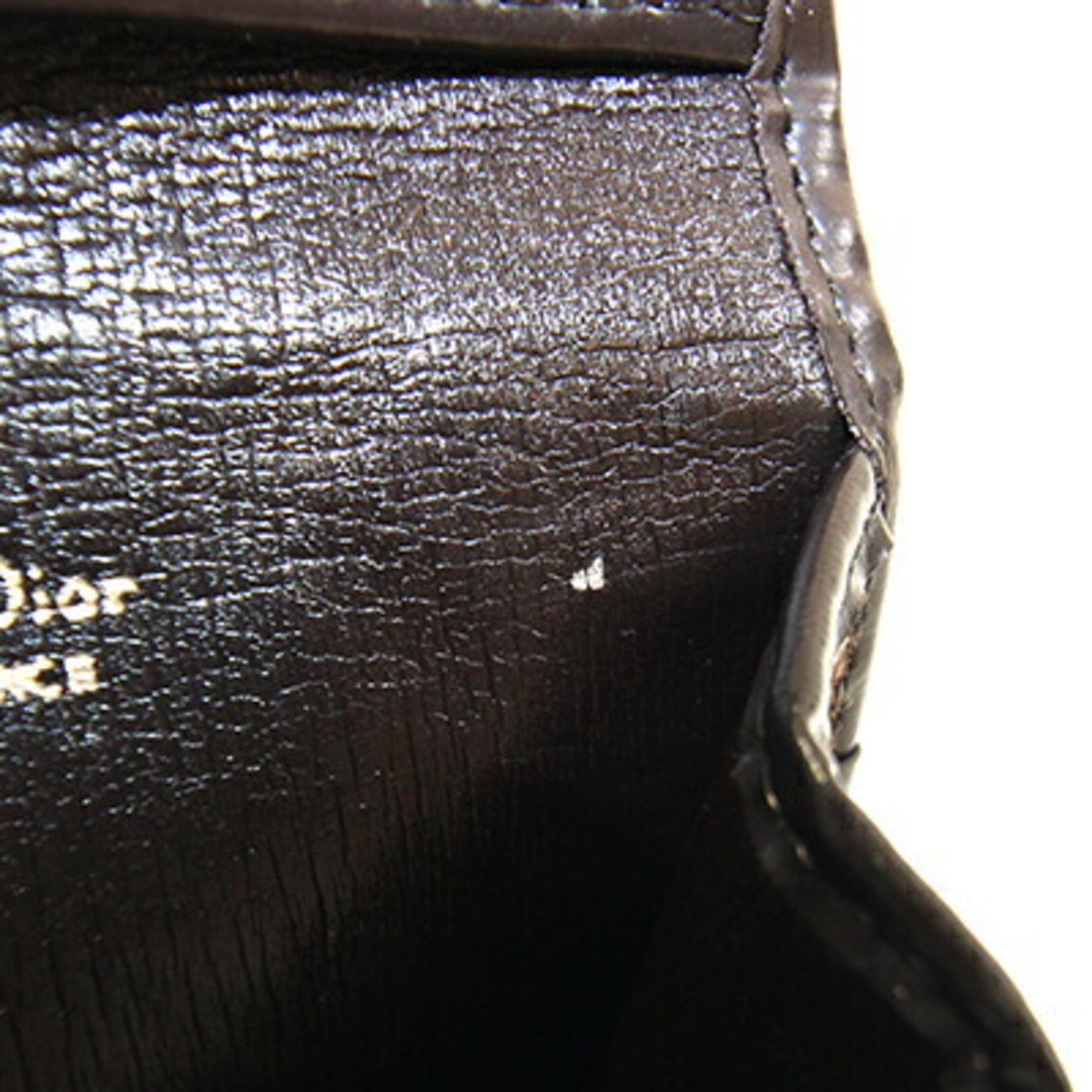 Dior Christian Dior Dior coin case, brown jacquard canvas and leather, compact wallet, mini Trotter, old, women's, DIOR Size ONE SIZE - 6 Thumbnail