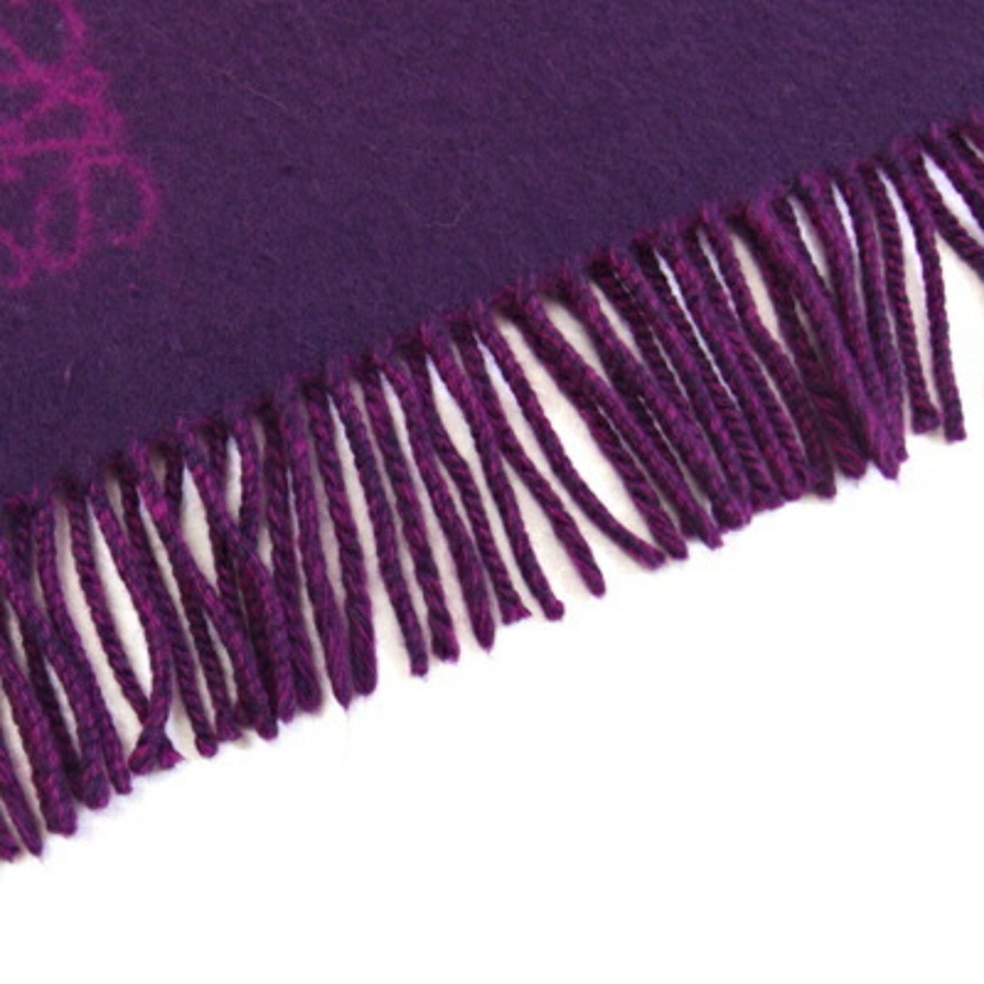 Loewe LOEWE Anagram Scarf Purple Wool Angora Two-Tone Stole for Women Size ONE SIZE - 7 Thumbnail