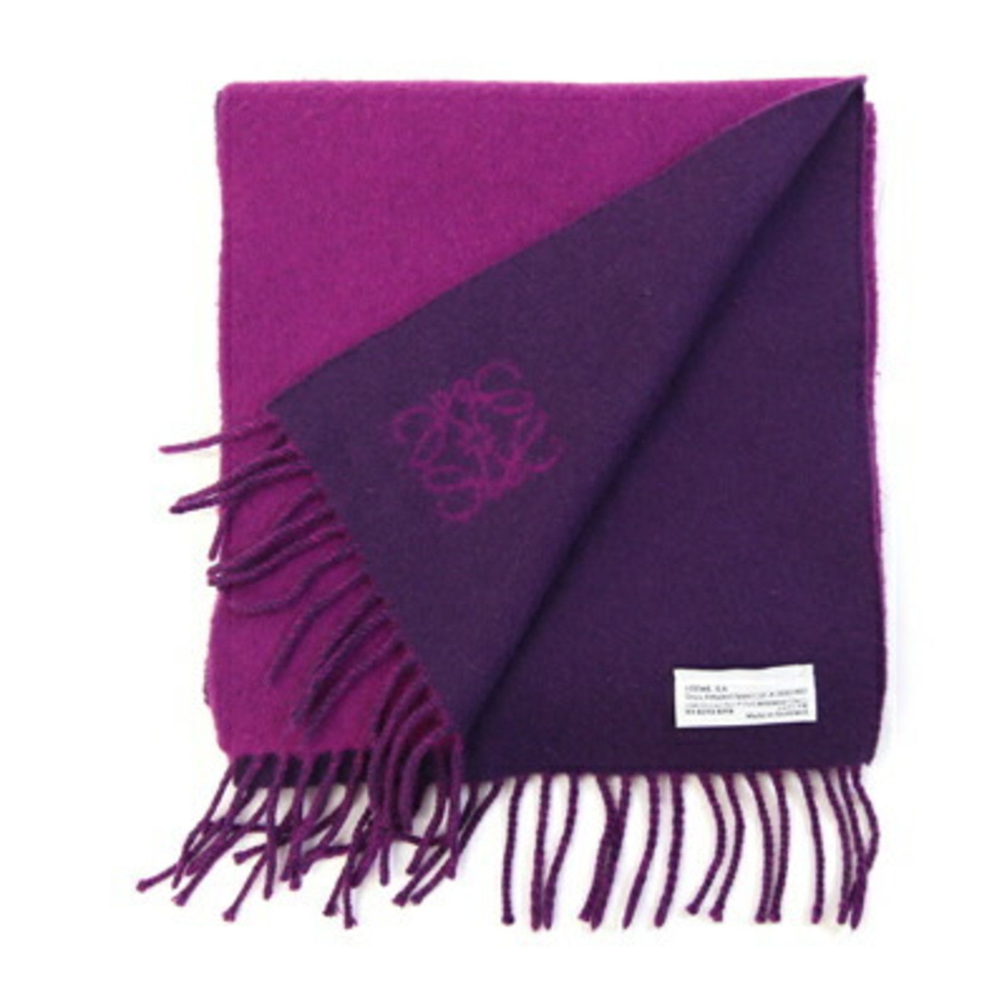 Loewe LOEWE Anagram Scarf Purple Wool Angora Two-Tone Stole for Women Size ONE SIZE - 2 Thumbnail