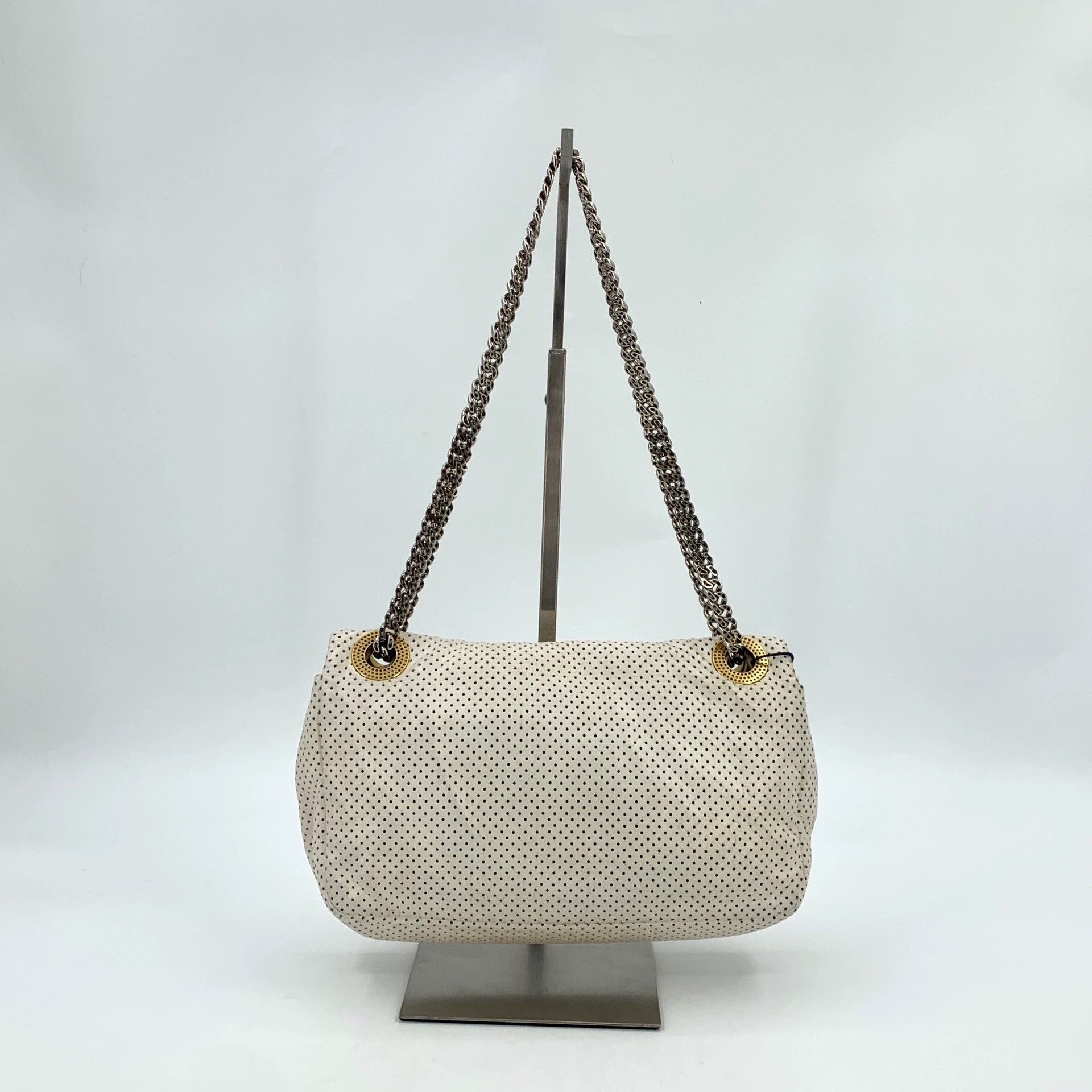 Chanel Chanel White Perforated Leather Chain Bag - dmc Size ONE SIZE - 2 Thumbnail