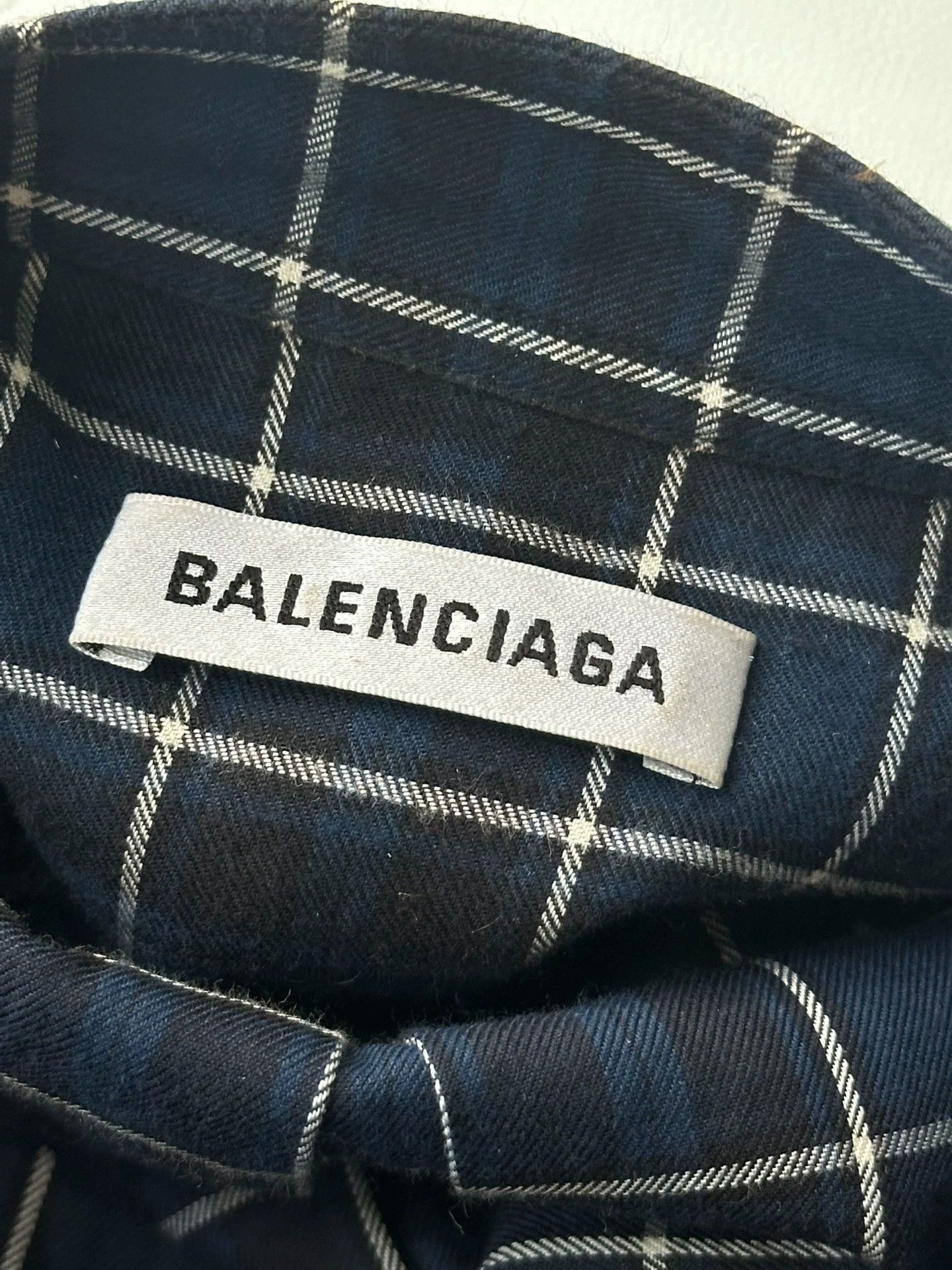 Balenciaga Balenciaga Back Logo Plaid Long Sleeve Shirt - dmc Size US S / EU 44-46 / 1 - 5 Thumbnail