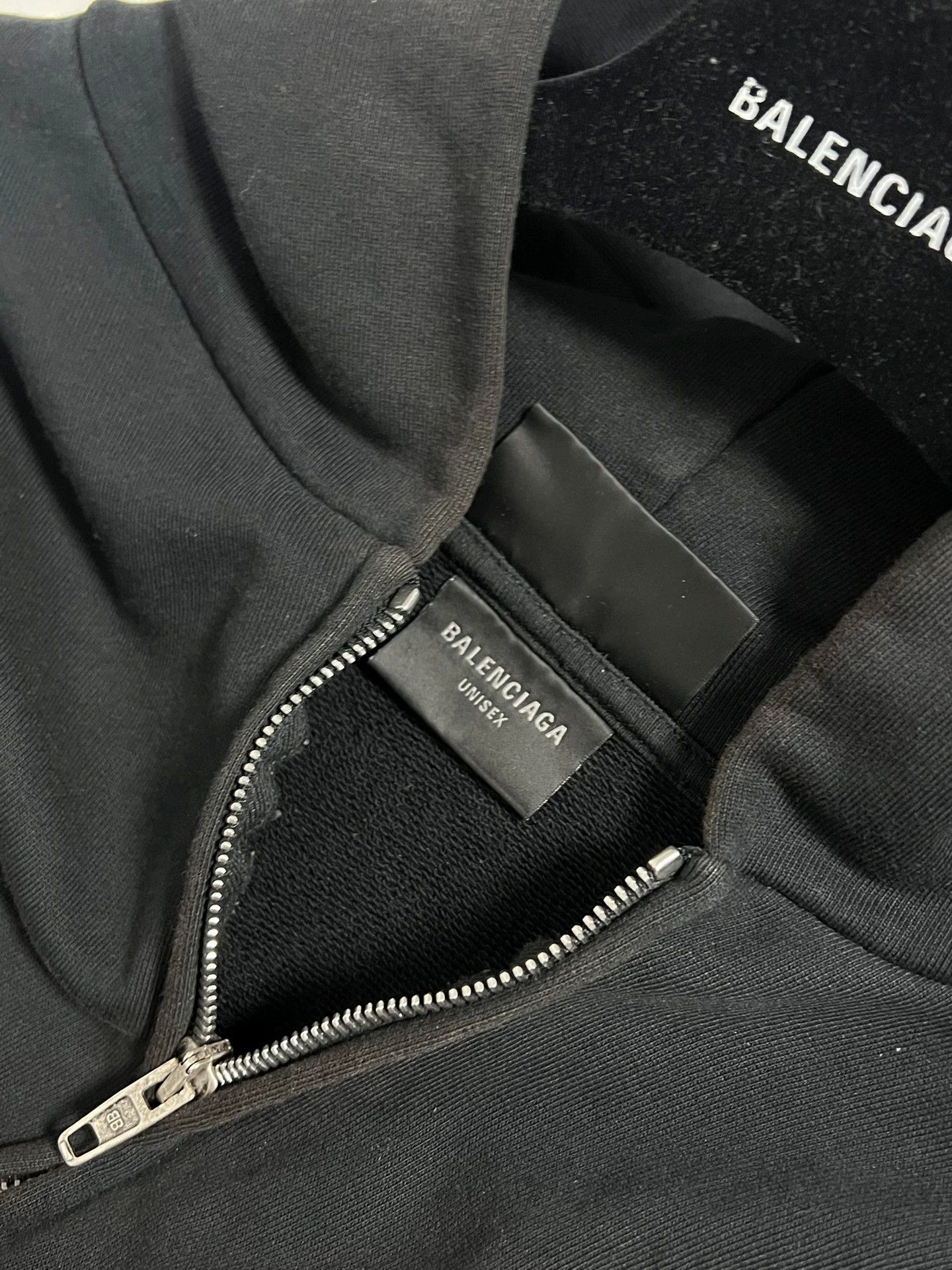Balenciaga Balenciaga Distressed Black Zip Jacket - dmc Size US S / EU 44-46 / 1 - 6 Thumbnail