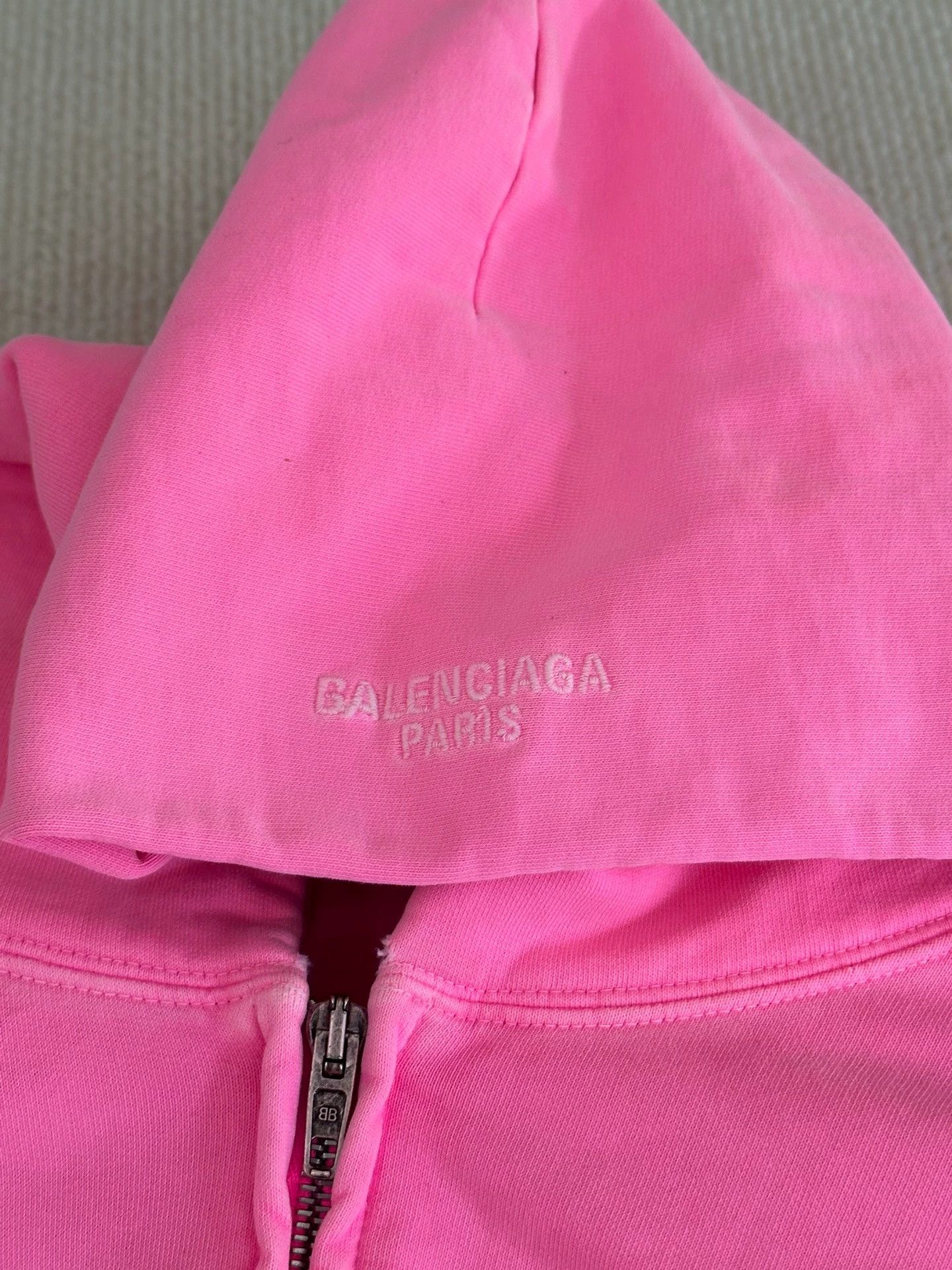 Balenciaga Balenciaga 23SS Pink Zip-Up Sweatshirt Jacket - dmc Size US S / EU 44-46 / 1 - 5 Thumbnail